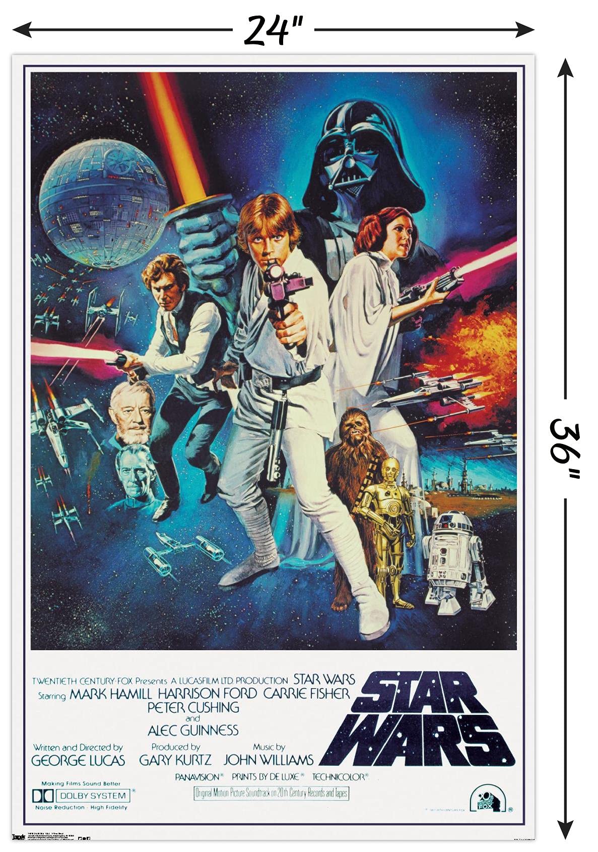 Trends International Star Wars Iv One Sheet Collector'S Edition Wall Poster 24'' X 36'' For Bedroom