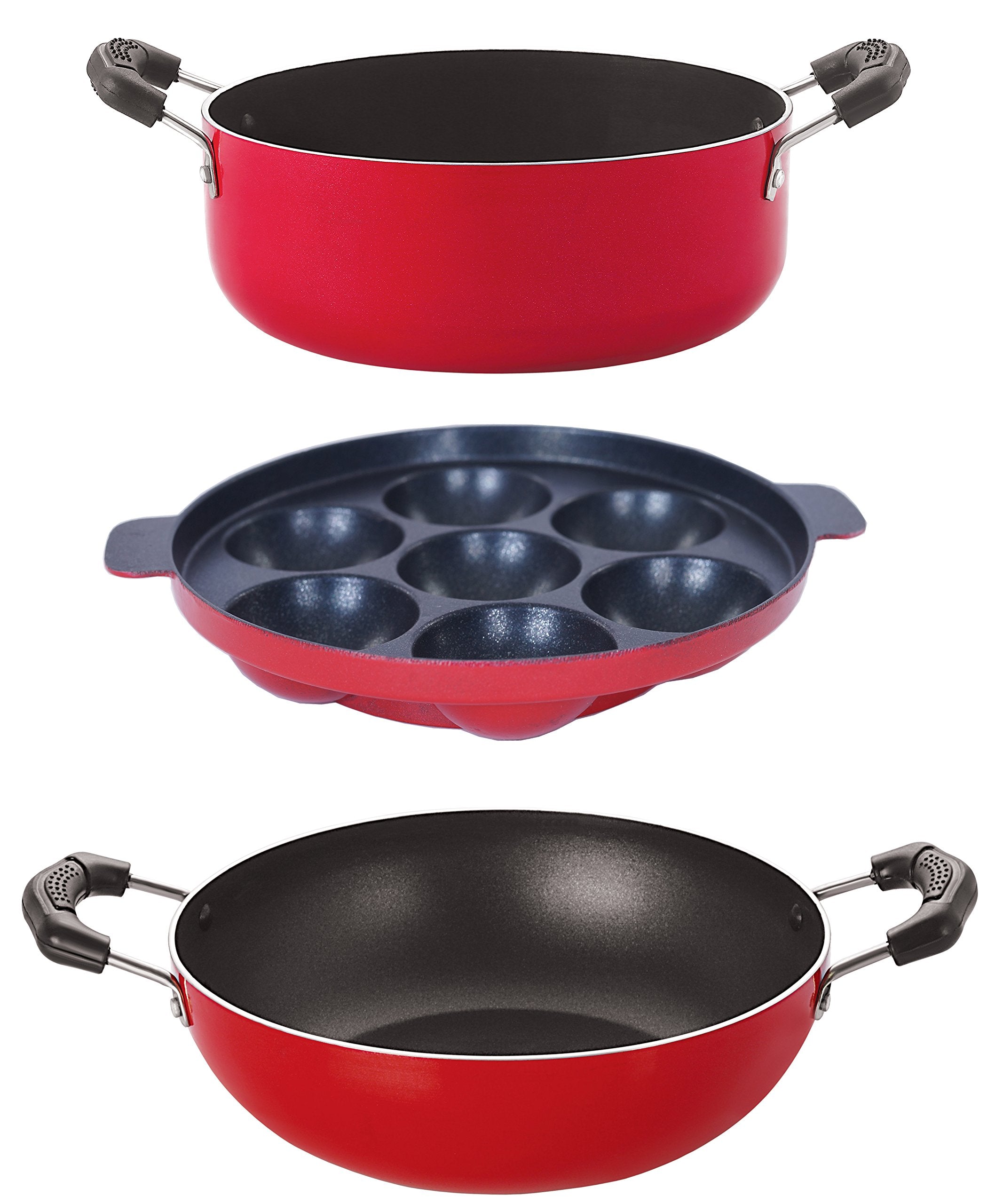 Nirlon NonStick Aluminium Gas Compatible Pots And Pans Combo Set Offer