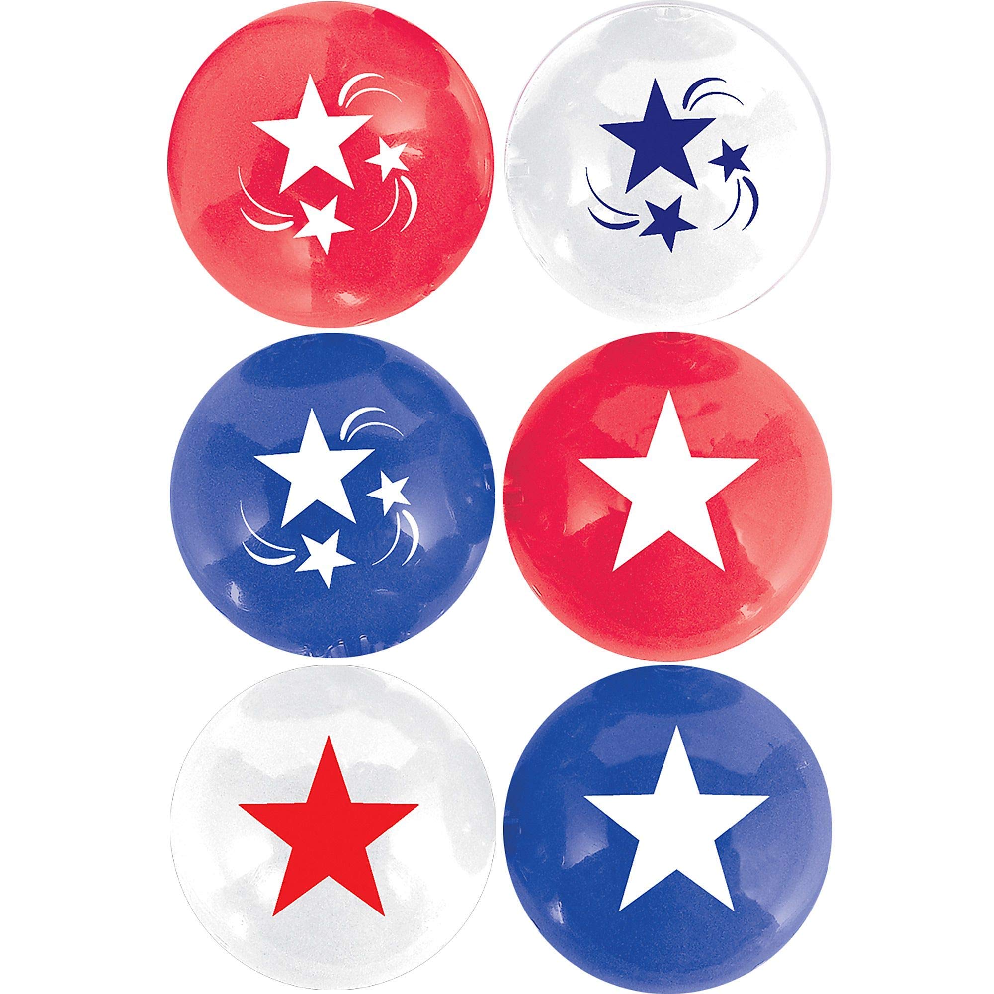 Amscan Ping Pong Balls Pack Of 6, 1 1/'2'', Multicolor