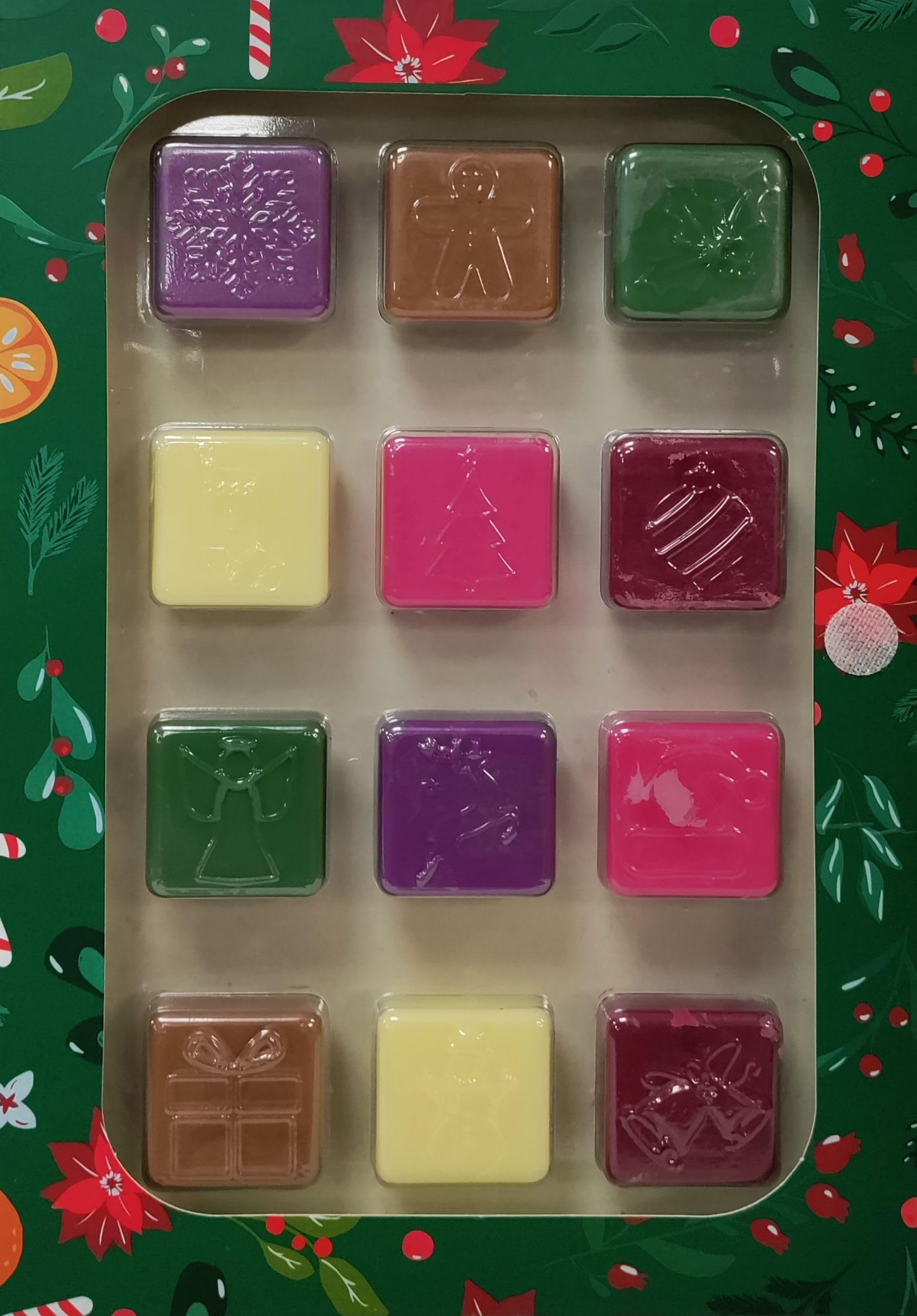 Pan Aroma Christmas Wax Melt Advent Calendar 12 Days Of Wax Melts Assorted Fragrances Spice Berry Vanilla, Green