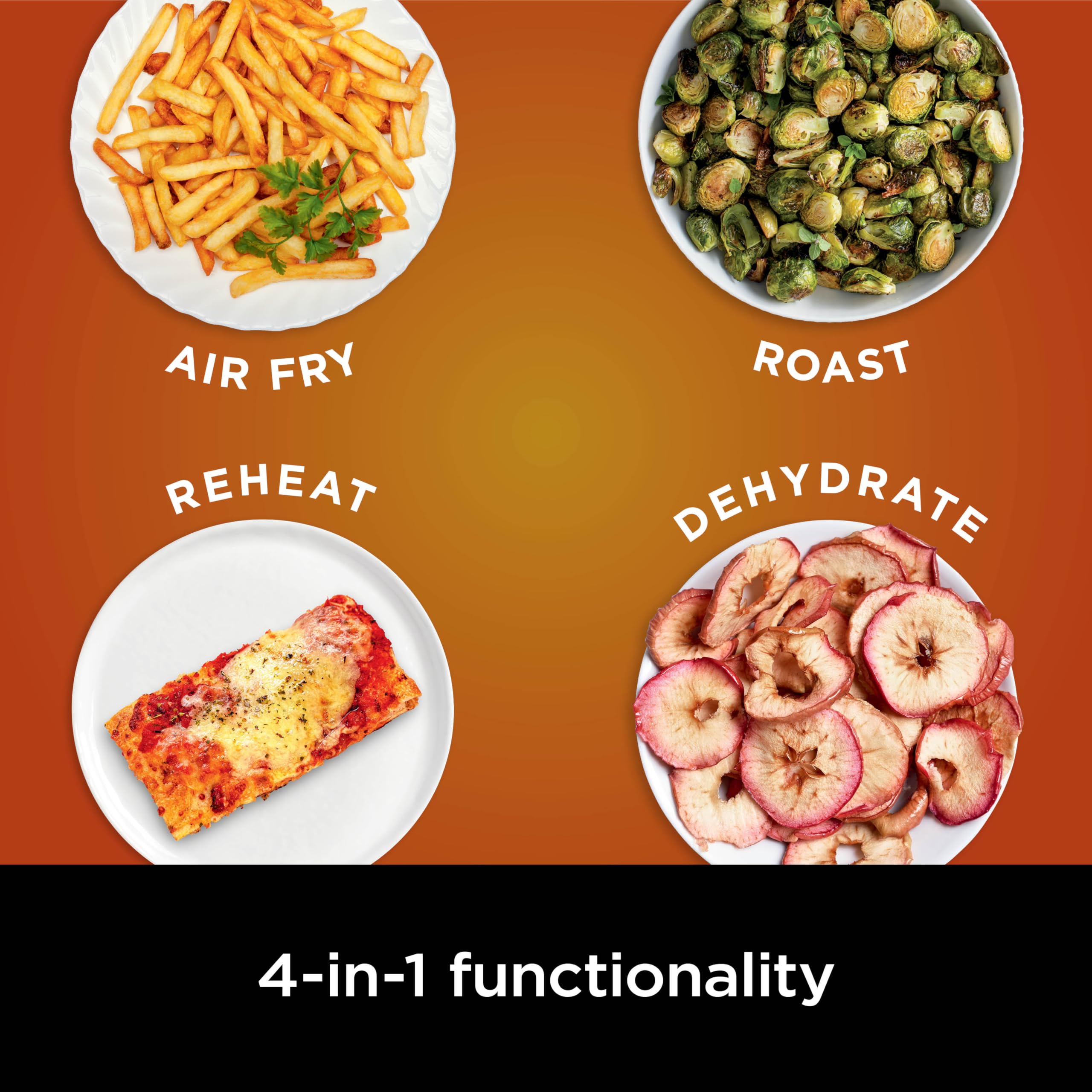 Ninja Air Fryer Pro AF141, 5 QT Capacity, Black, 4-in-1 Air Fry, Roast, Reheat, Dehydrate, Nonstick Basket, 400F, Plastic