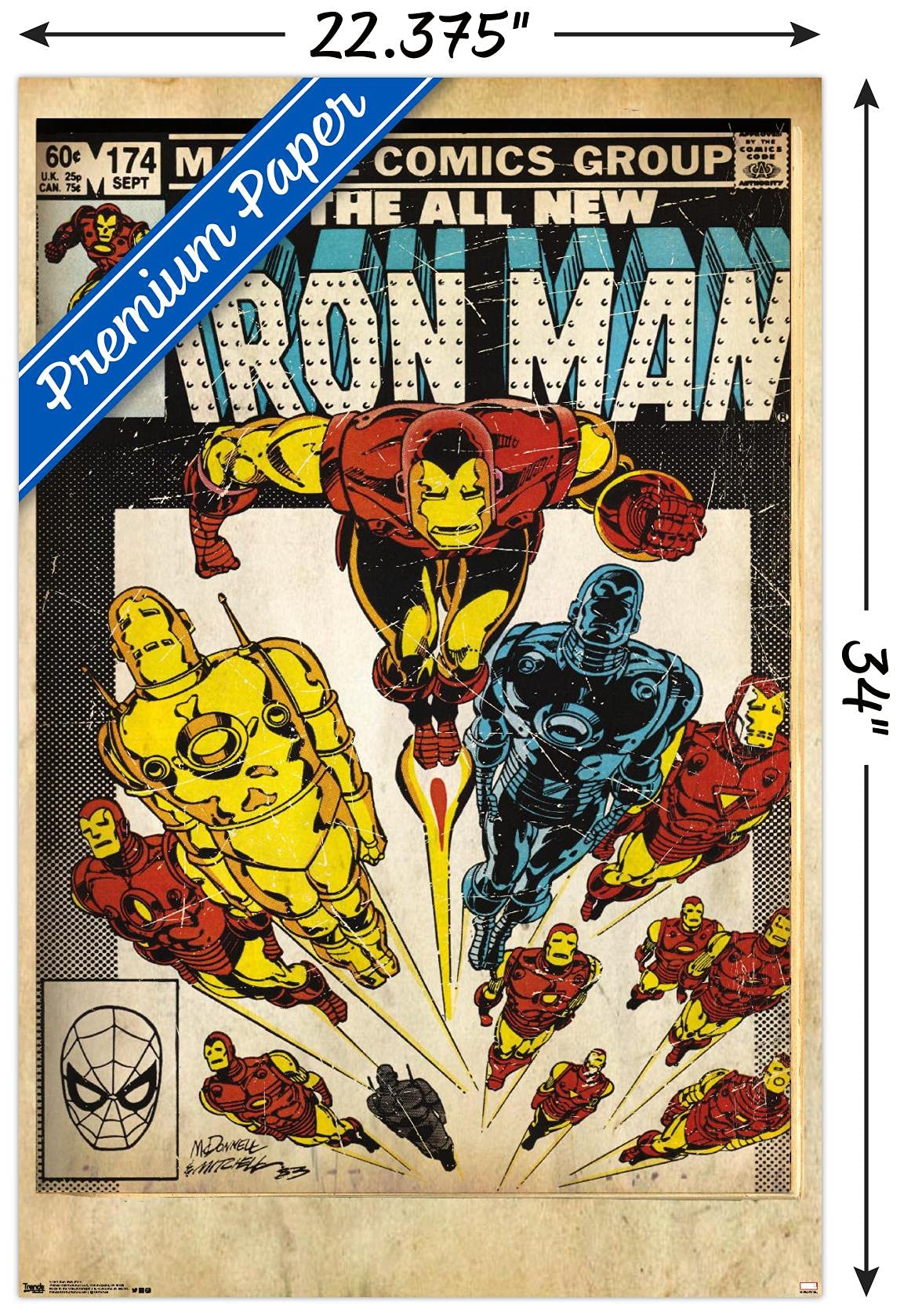 Trends International Marvel Comics - Iron Man - Cover #174 Wall Poster, 22.375'' X 34'', Premium Unframed Version