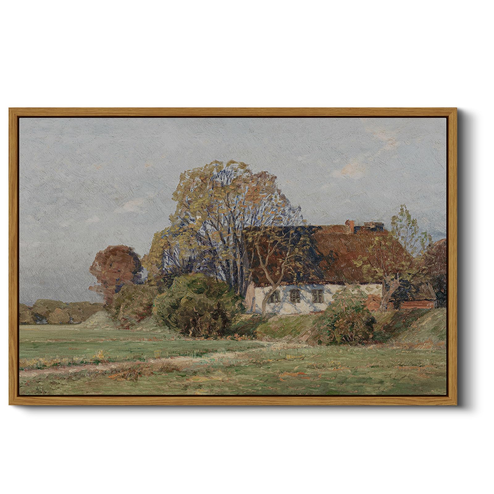 Arpeotcy Vintage Farm Large Framed Wall Art, Cottage Scenery Retro Painting Decor Aesthetic, Canvas Print Art, Country Farmhouse