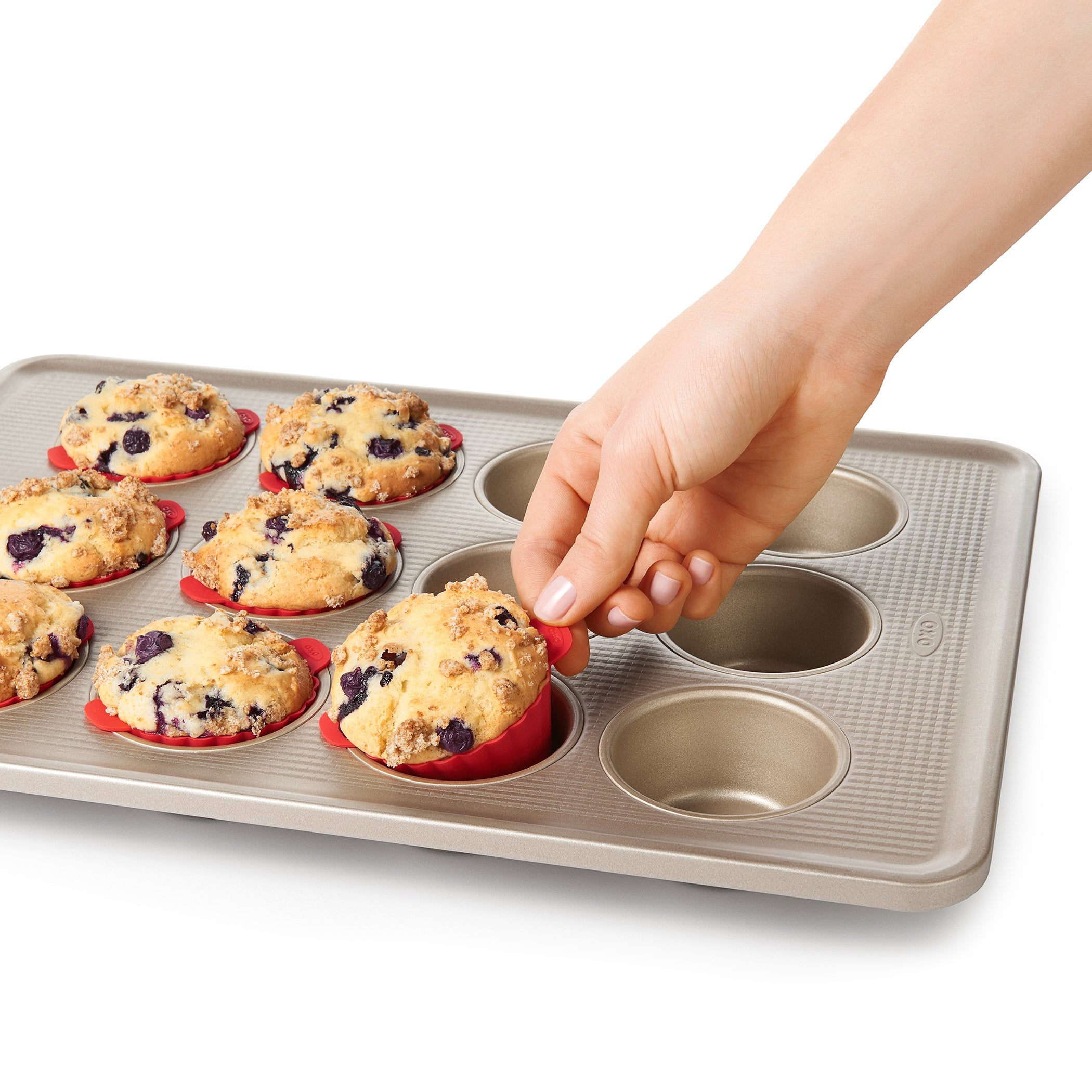Oxo Good Grips Silicone Baking Cups, Multicolor 3 Oz.(Pack Of 12)