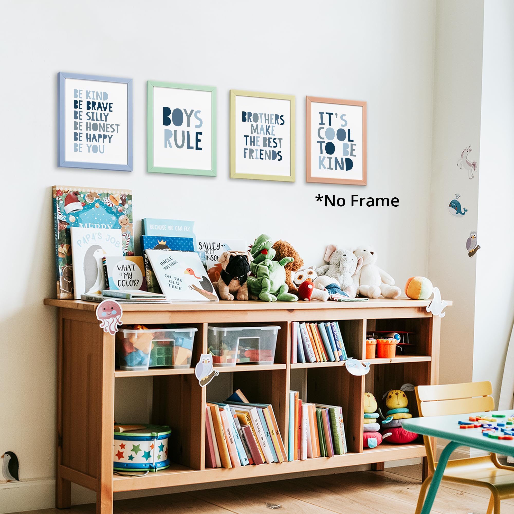 Brothers Make The Best Friends Boys Rules Affirmations Poster Prints For Home Boys Room Playroom Nursery Classroom Decor,Boho Na