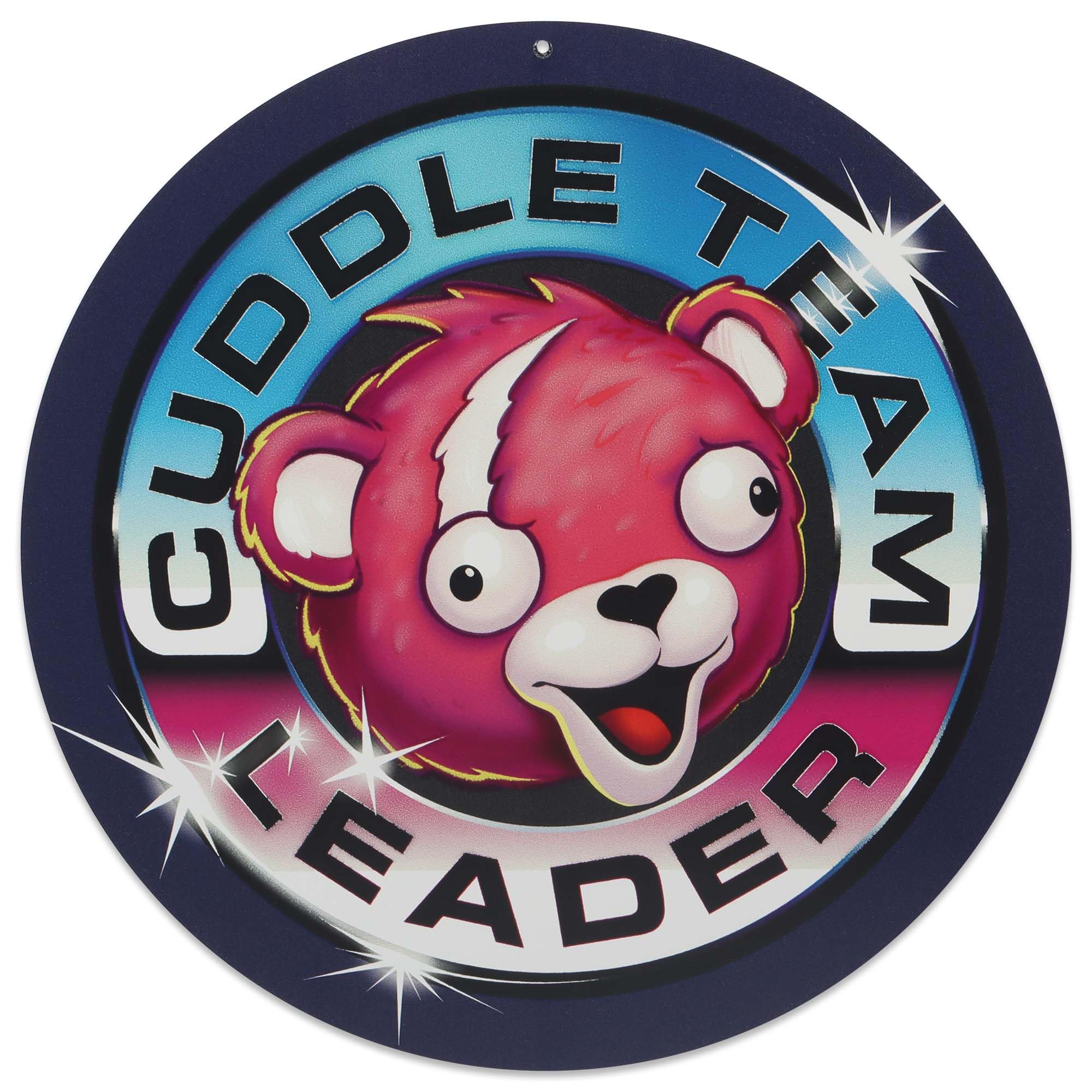 Fortnite Cuddle Team Leader Metal Wall Decor - Fun Fortnite Sign for Bedroom or Game Room