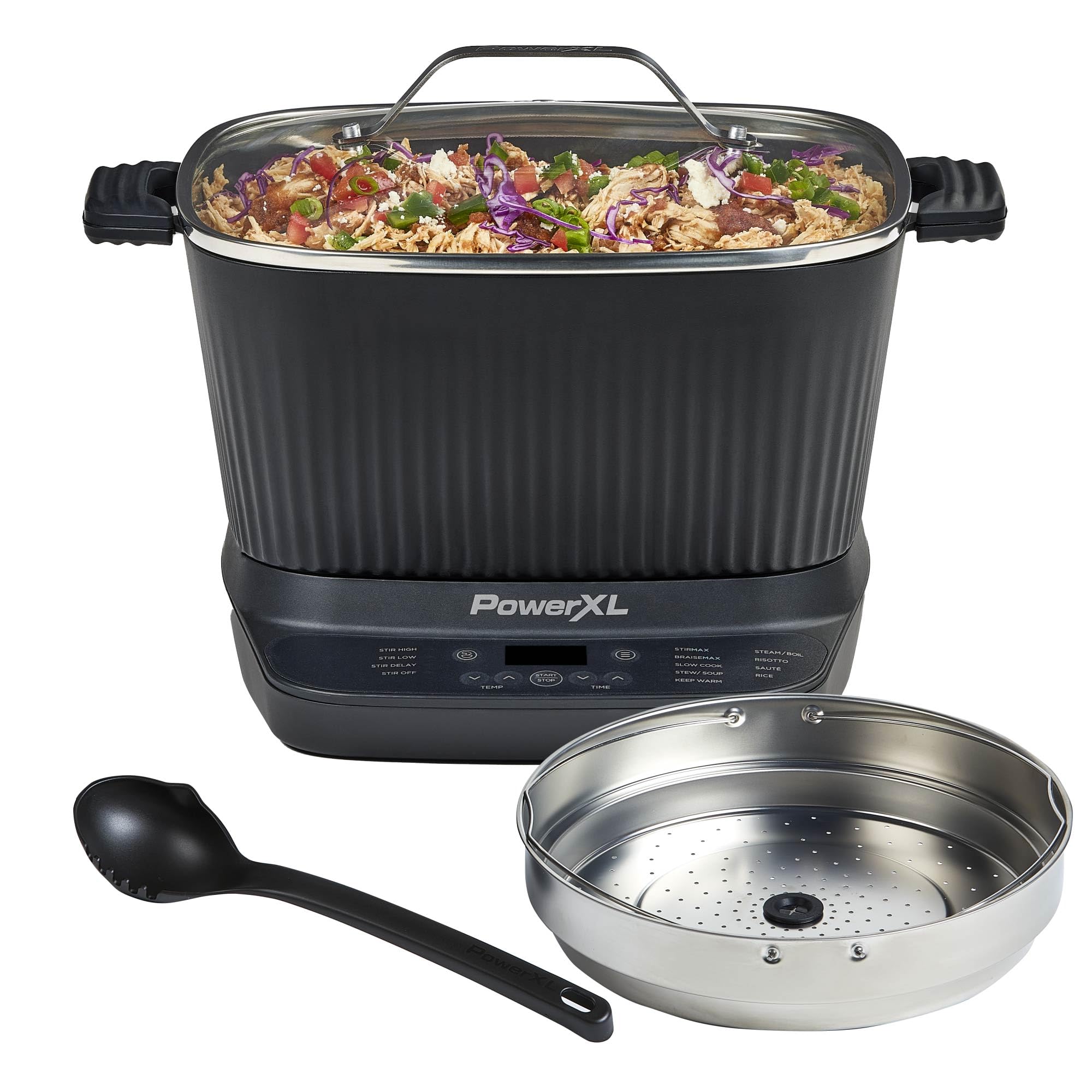 STIRMAX PLUS 7.5 Quart Digital Multi-Cooker with Automatic Paddle to Stir and Shred, 9 in 1 programmable presets to Saut  , Sear