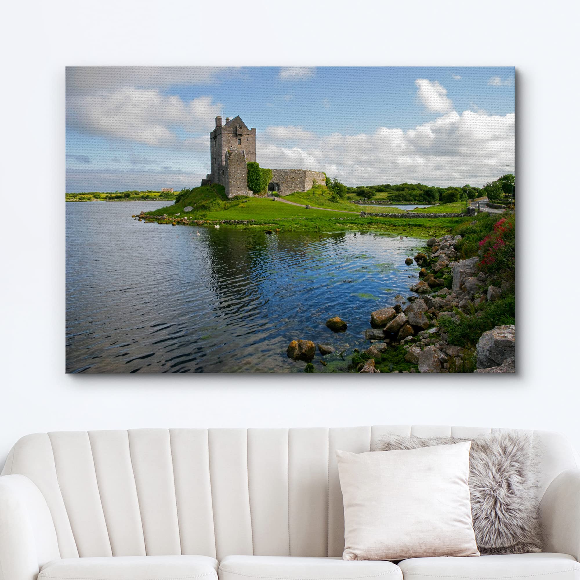 Wall26 Canvas Print Wall Art View Of Dunguaire Castle In Galway Ireland Nature Wilderness Photography Realism Chic Scenic Colorf