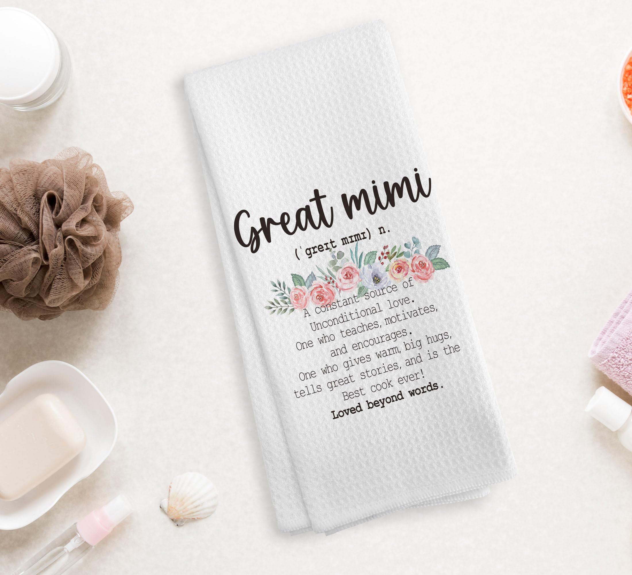 NOQL Great Kitchen Towels and Dishcloths, Mimi Gifts, Best Mimi Gifts Drying Cloth Hand Towels Tea Towels for Bathroom Kitchen,