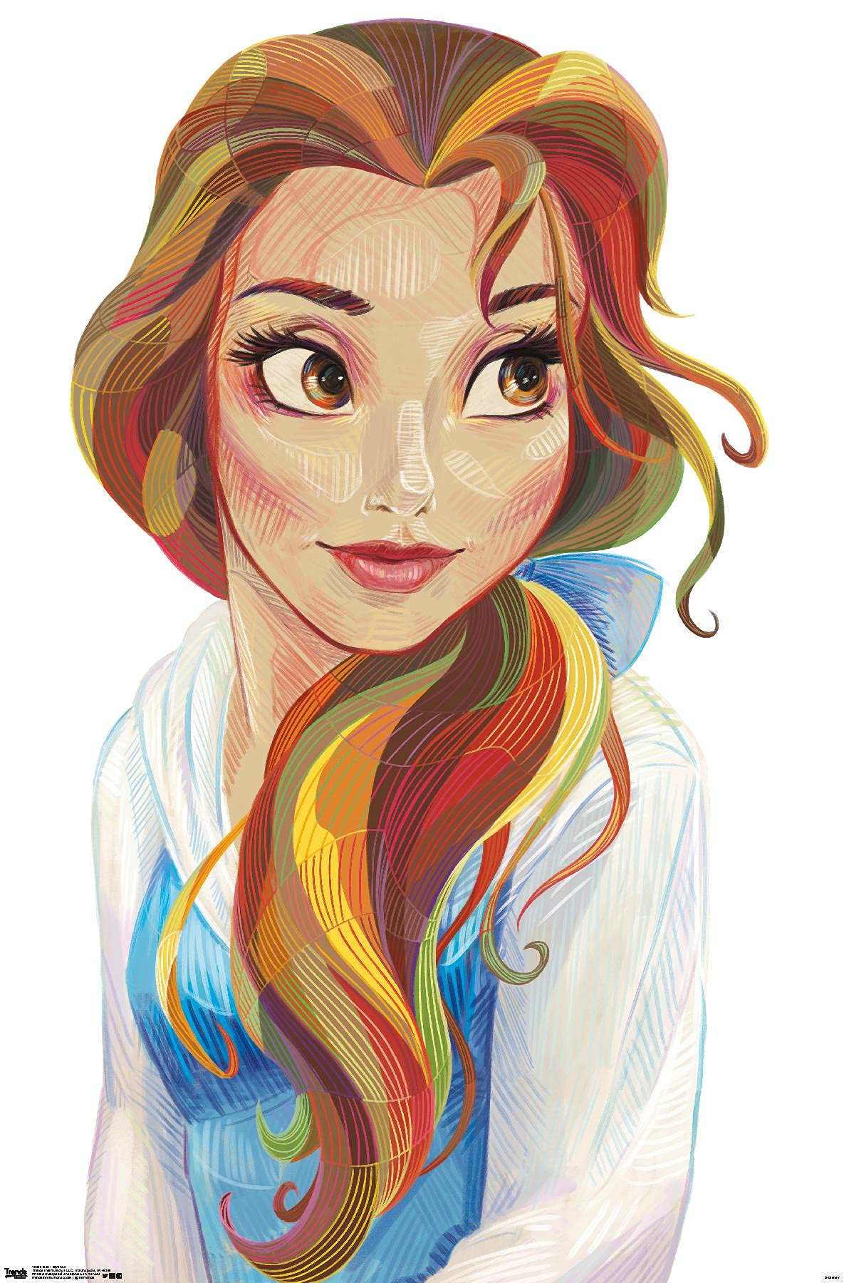 Trends International Disney Beauty And The Beast - Belle - Stylized Wall Poster, 22.375'' X 34'', Unframed Version