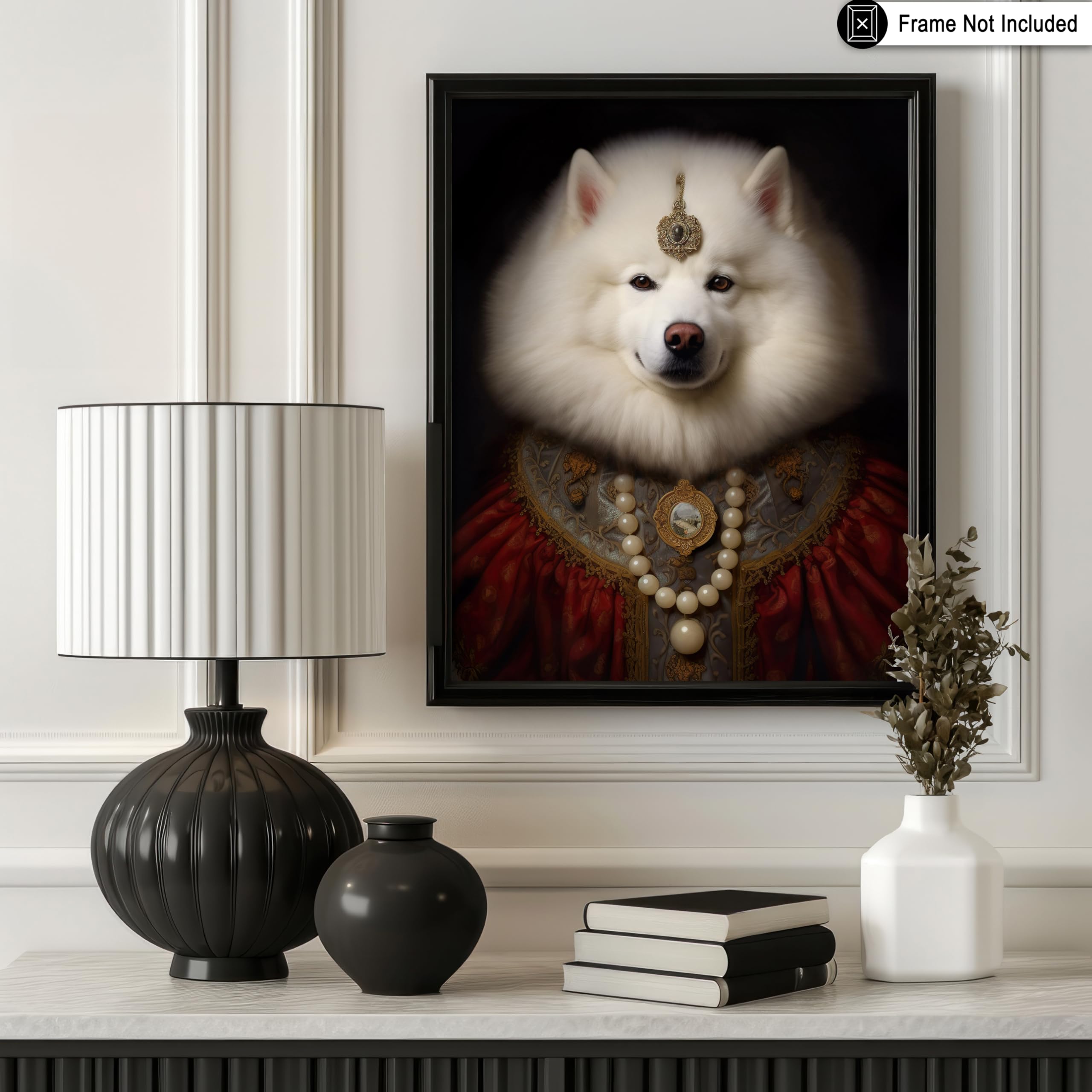 Poster Master Aristocratic Samoyed Poster - Dog Print - Renaissance Art - Dog Breed Art - Gift For Men, Women & Animal Lover - F