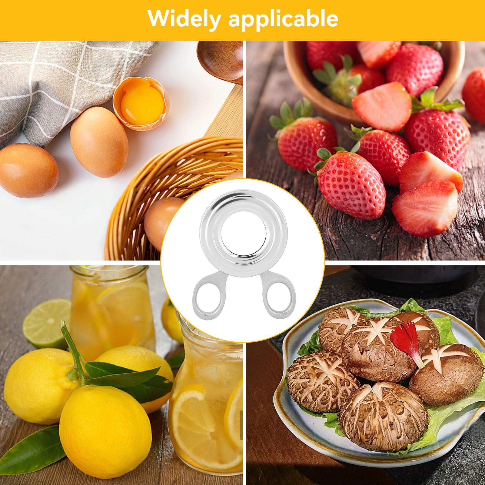 Egg Cracker Topper Stainless Steel Egg Opener Eggshell Cutter Easy Egg Opener Soft Hard Boiled Eggs Cutter Cracker Separator Egg