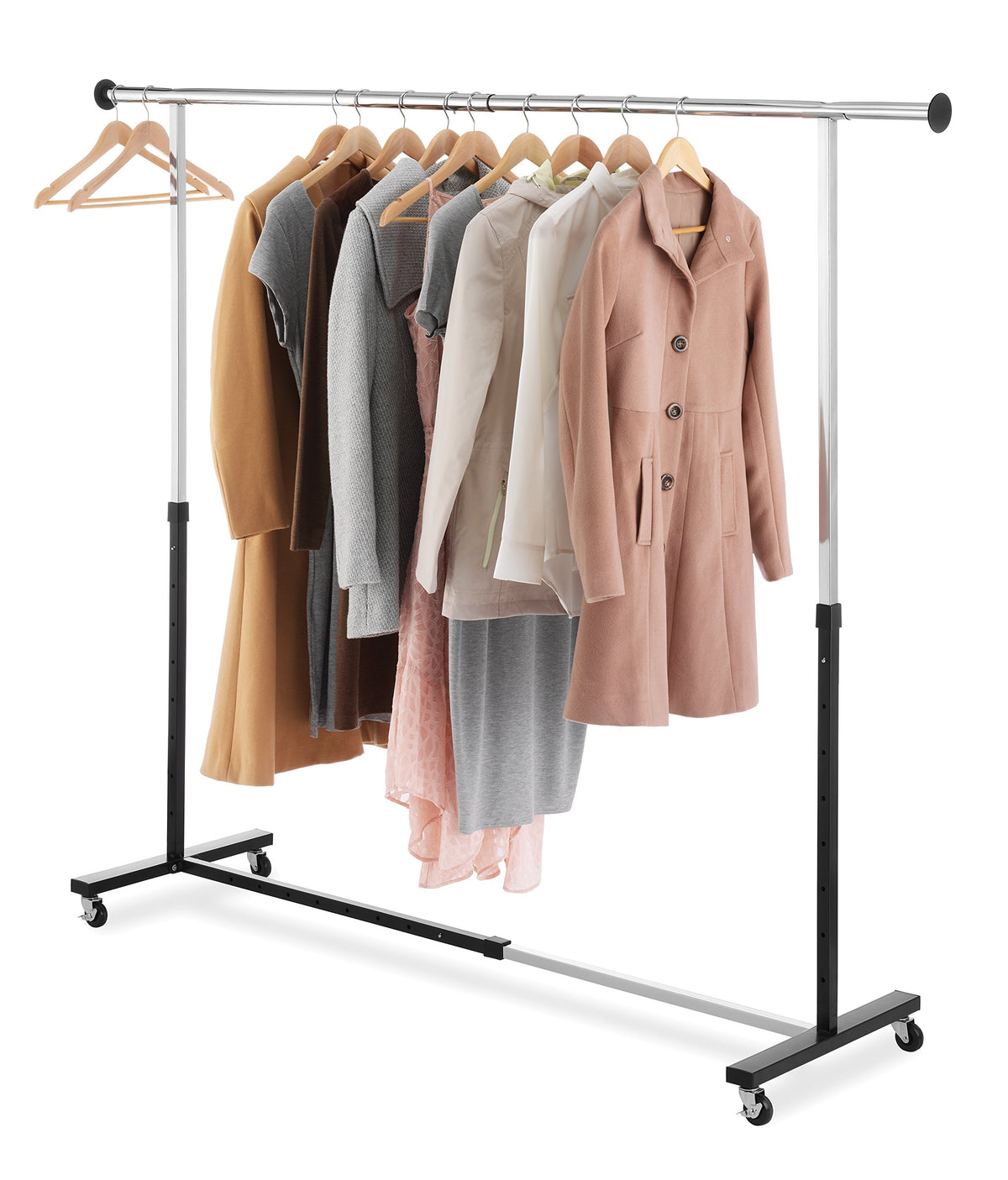 Whitmor Adjustable Rolling Garment Rack