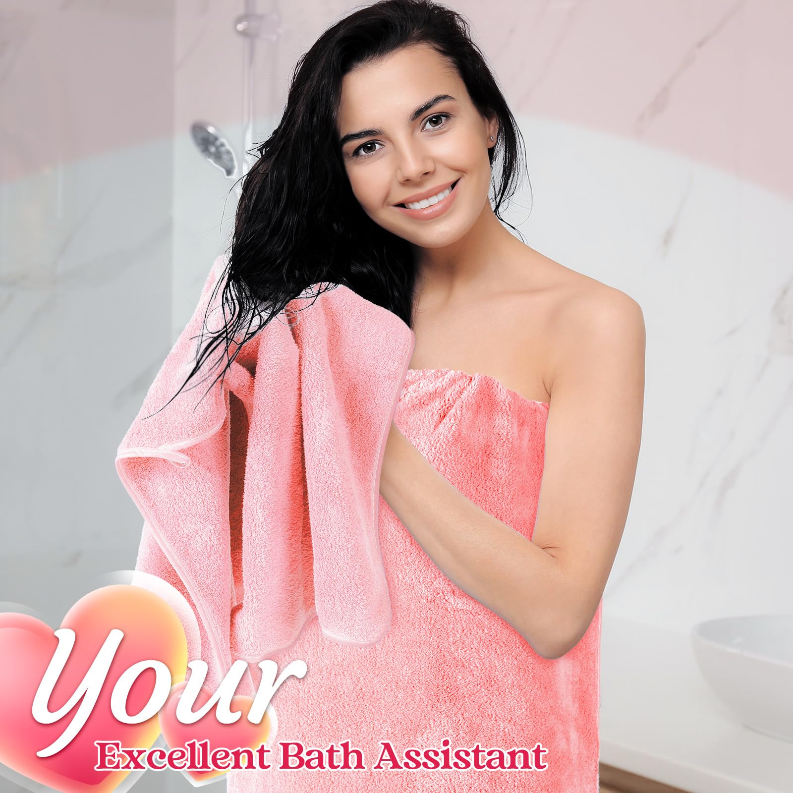 Reginary Microfiber Bath Towels Set 4 Pack Soft Bath Towels 4 Pack Hand Towels 4 Pack Washcloths Microfiber Coral Velvet Highly
