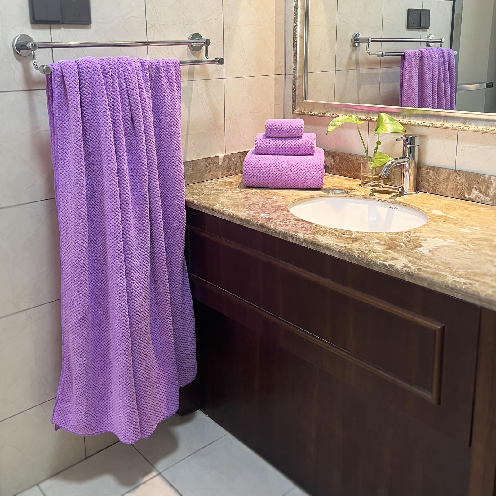 Ytyc Towels,39X78 Inch Oversized Bath Sheets Towels For Adults Luxury Bath Towels Extra Large Sets For Bathroom Super Soft Micro