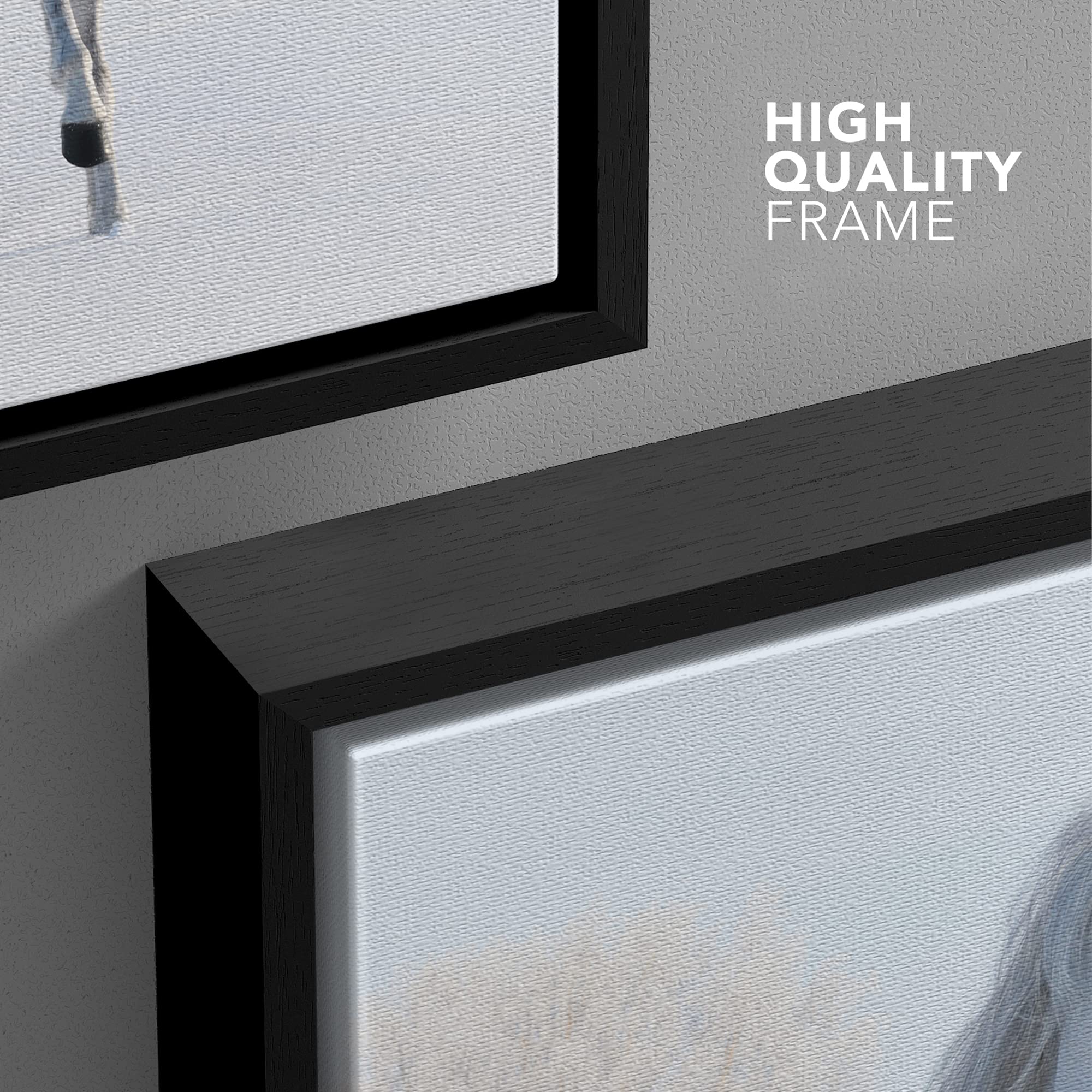 Wall26 Framed Canvas Print Wall Art Duo Of White Stallion In Snowy Winter Forest Field Animals Wildlife Realism Rustic Scenic Na