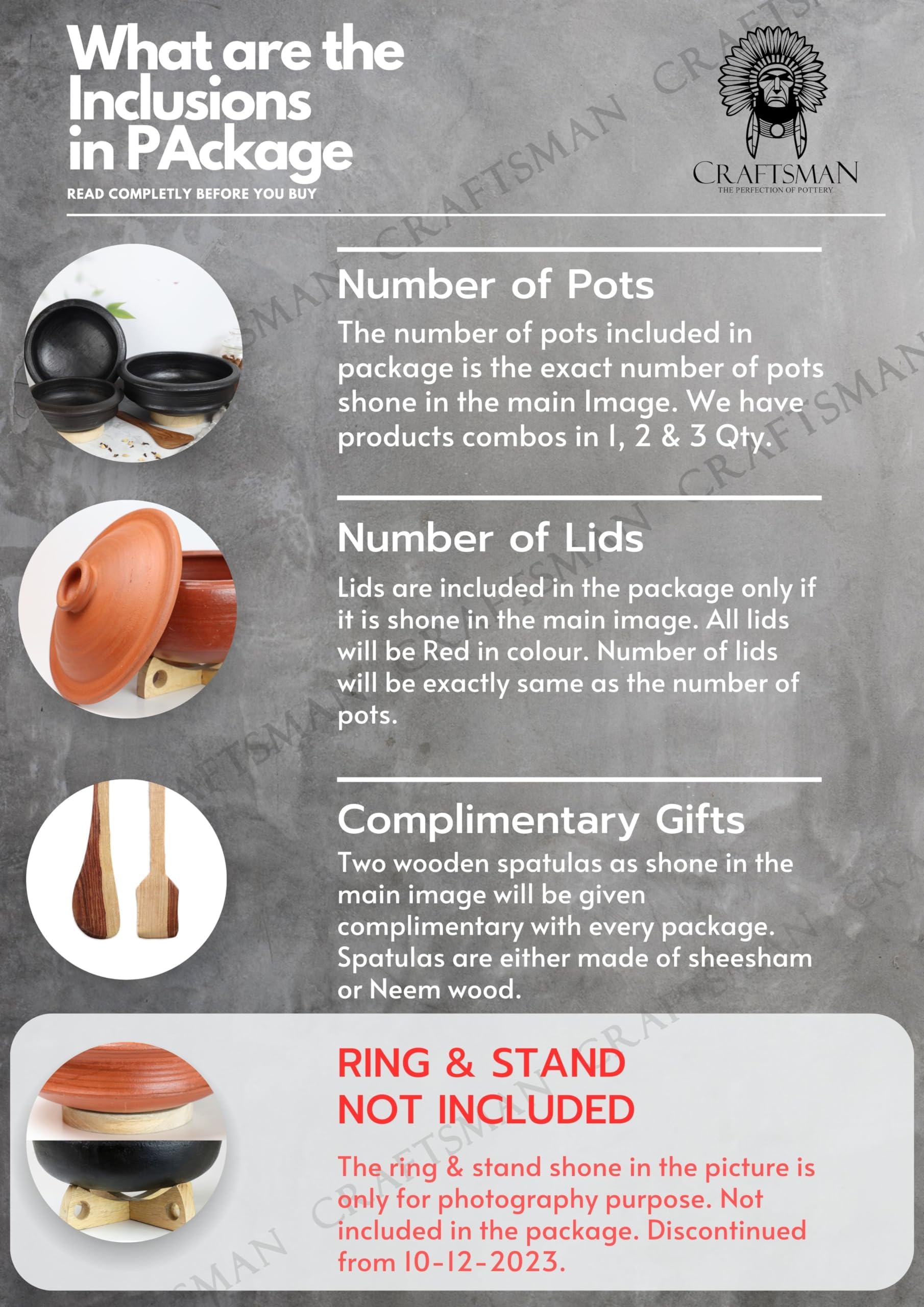 Craftsman India Online Deep Burned Clay Tawa/Pan For Cooking And Serving 10 Inch, Black