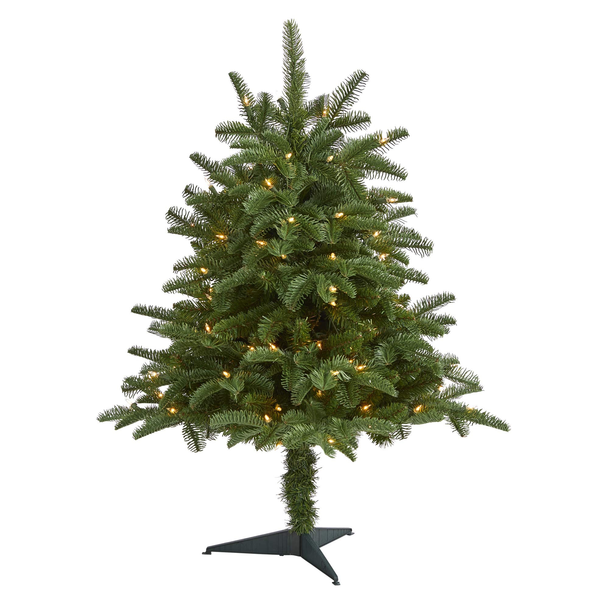 Nearly Natural 3ft. South Carolina Spruce Artificial Christmas Tree with 100 White Warm Light and 458 Bendable Branches