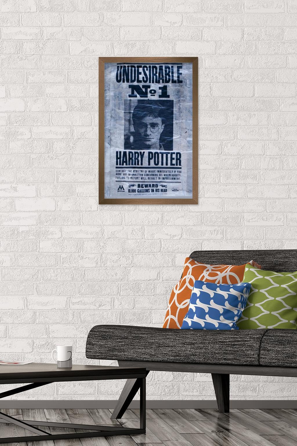 Trends International The Wizarding World: Harry Potter - Undesirable Wall Poster, 14.725'' X 22.375'', Bronze Framed Version
