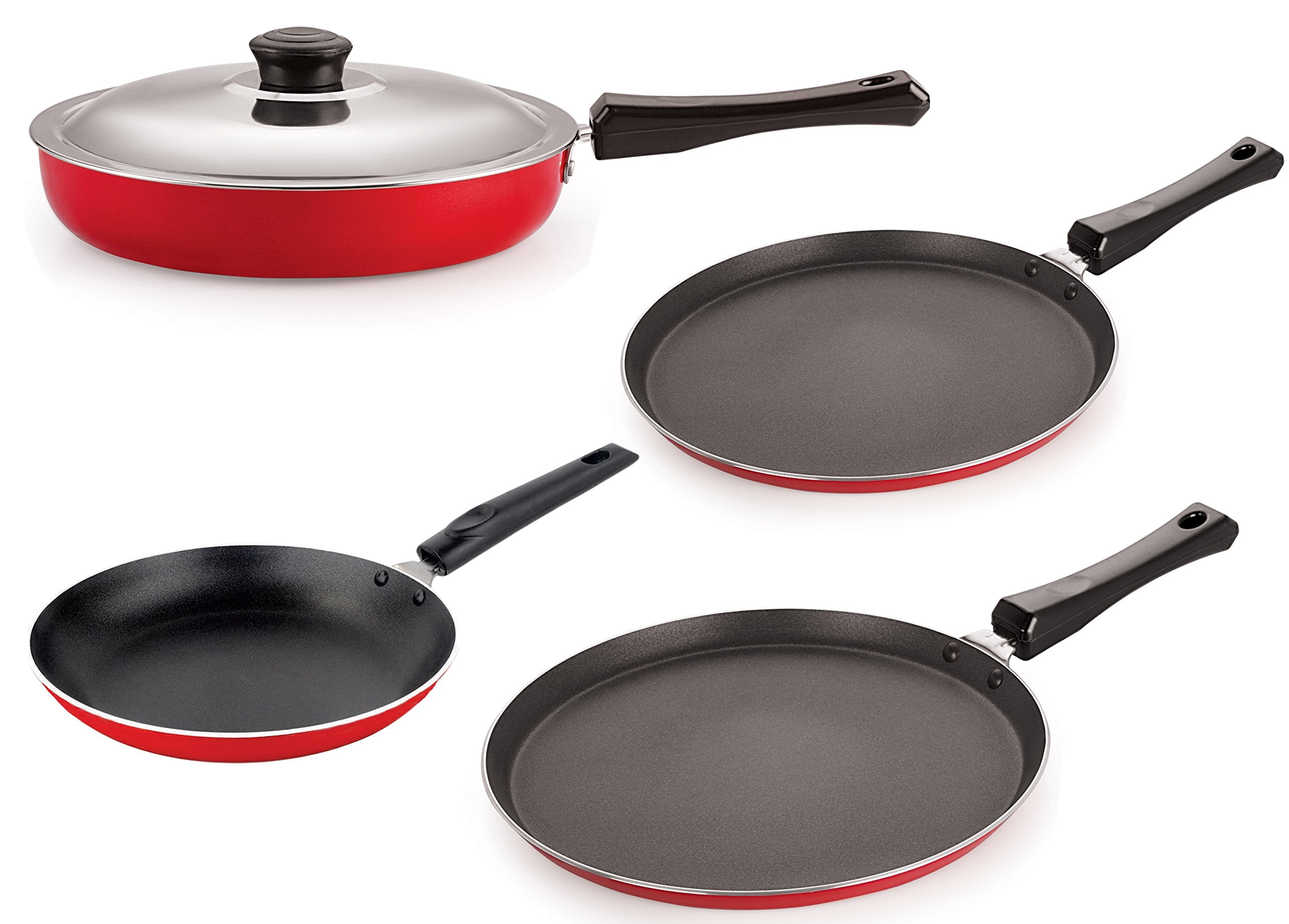 Nirlon NonStick Cookware Kitchen Cooking Utencil Combo Set, (26_Ft12_Fp13_Tp_Ft11),Pfoa Free