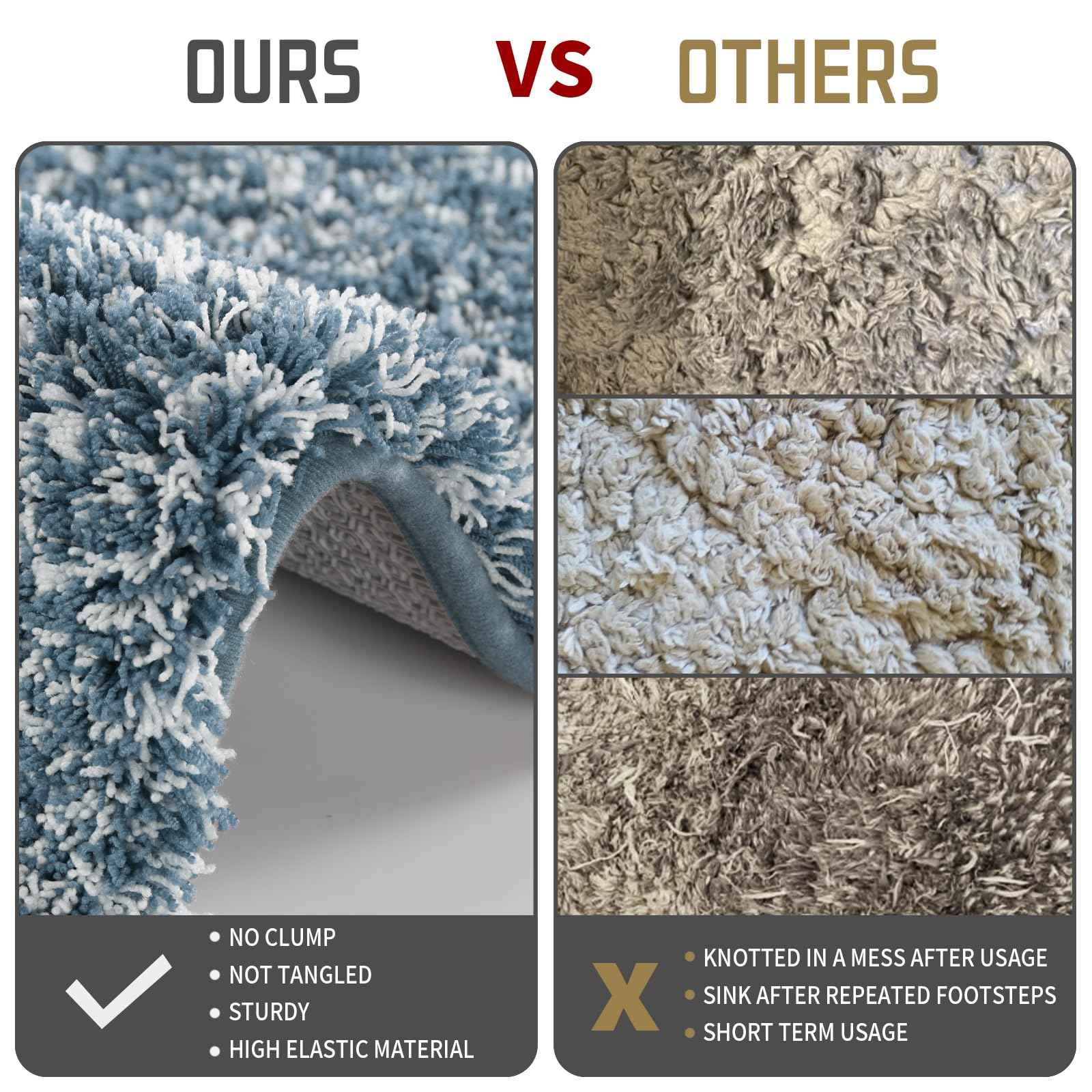 Yimobra Bath Rugs For Bathroom 32X20, Ultra Soft And Water Absorbent Bath Mats, Non Slip Plush Shower Rugs, Microfiber Thick Mat