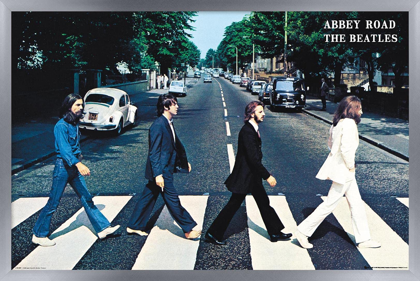 Trends International The Beatles - Abbey Road Wall Poster, 22.37'' X 34.00'', Silver Framed Version