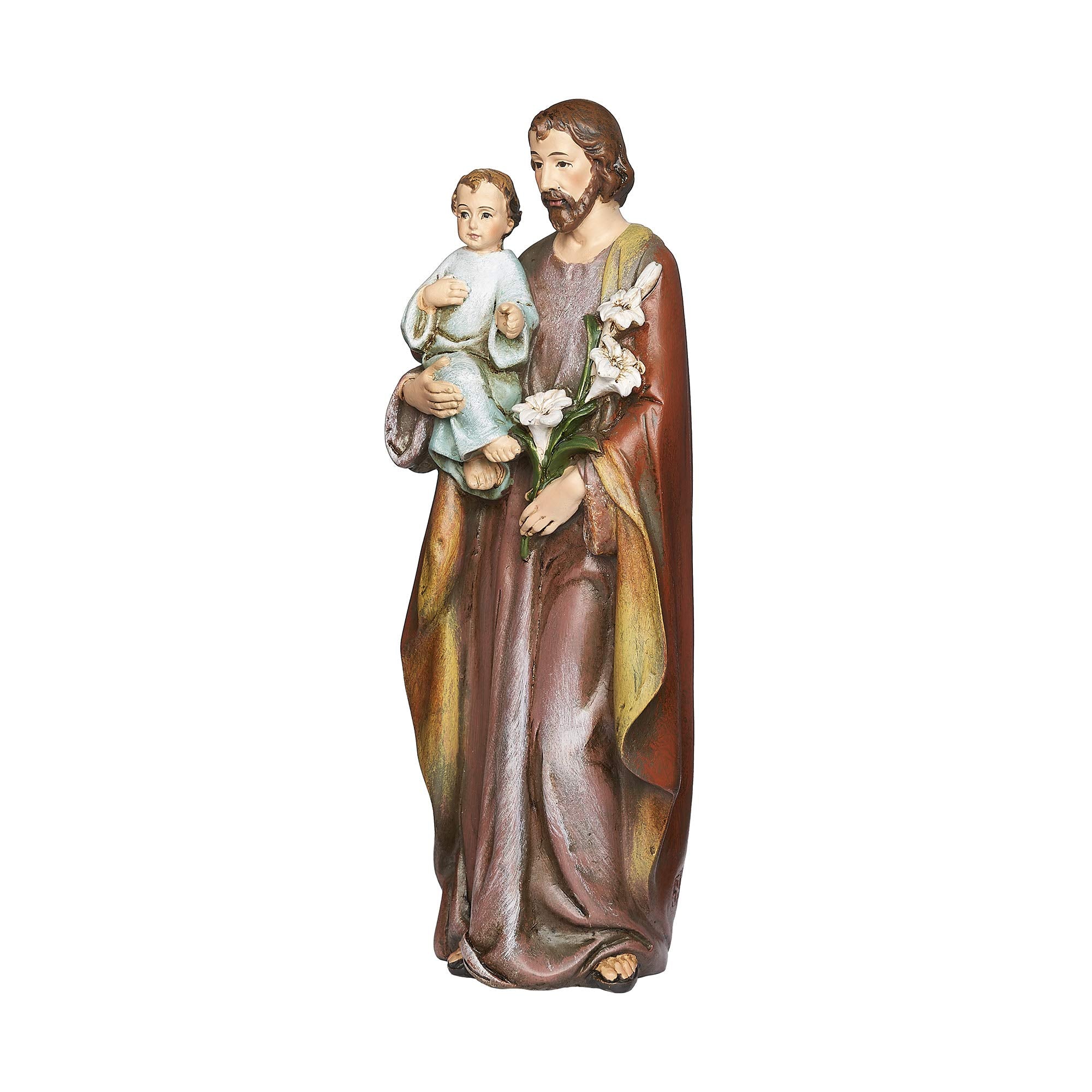 Joseph's Studio by Roman - St. Joseph and Child Jesus Figure  Renaissance Collection  6.25'' H  Resin and Stone  Religious Gift  Decoration  Collection  Durable  Long Lasting
