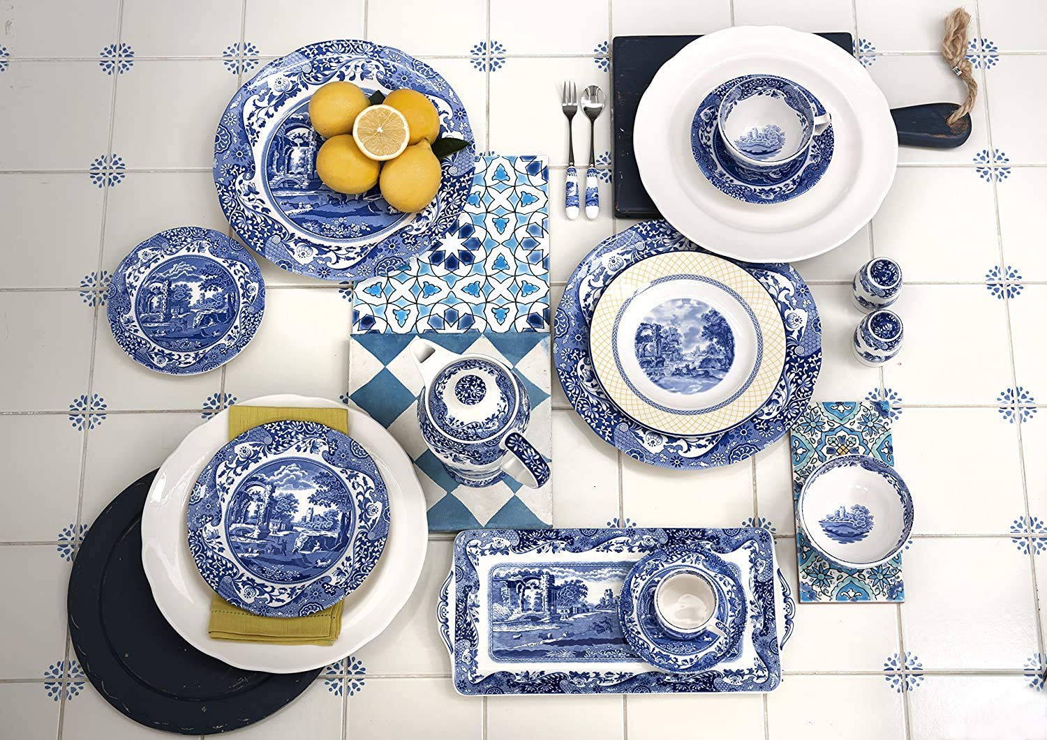 Spode Blue Italian Salad Plates