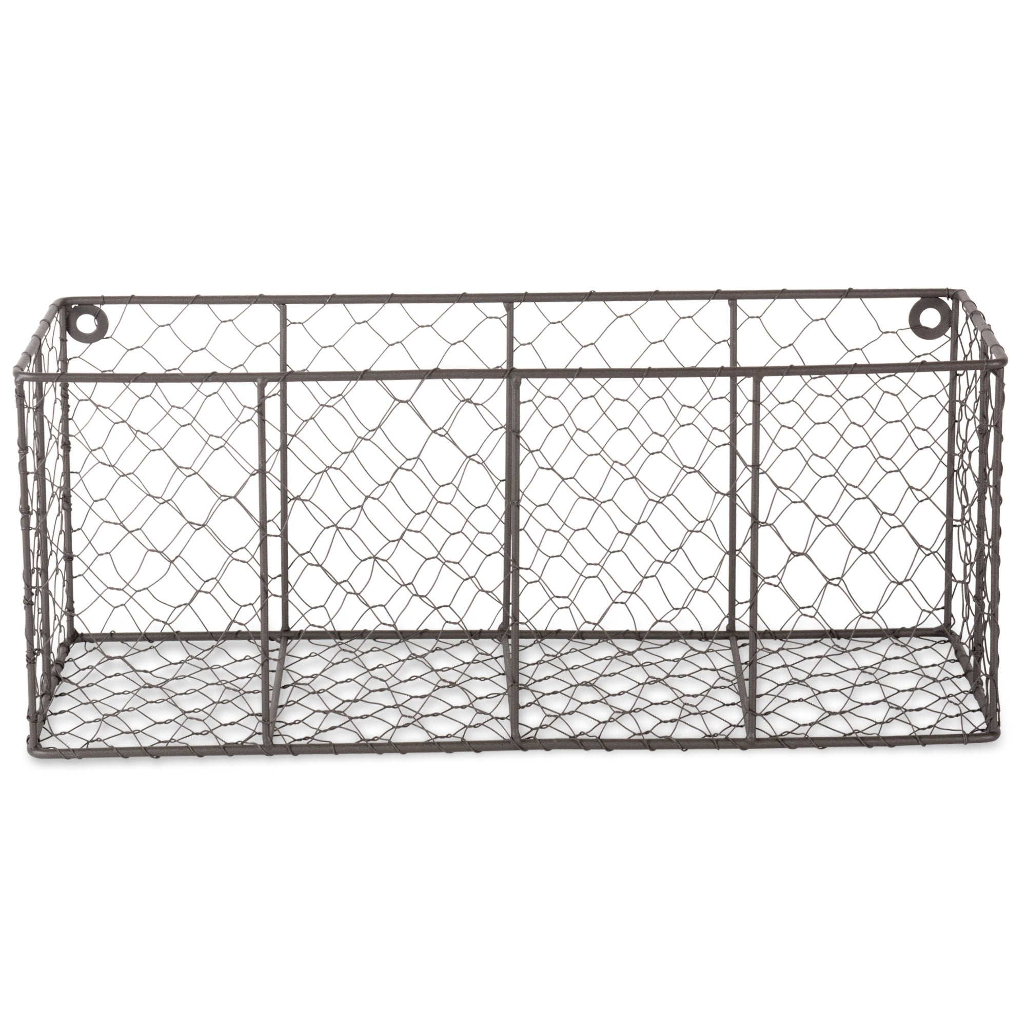 Dii Chicken Wire Collection Farmhouse Vintage Wall Baskets, Medium Basket, Vintage Grey