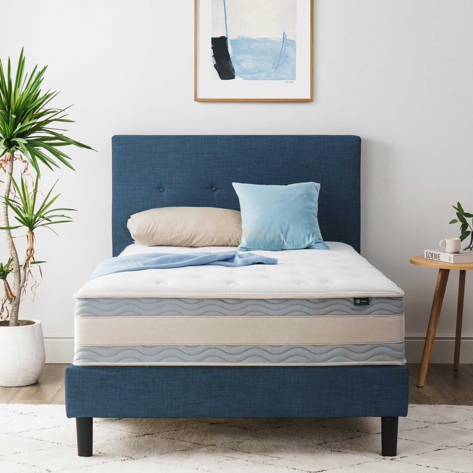 Zinus 10 Inch Comfort Support Hybrid Mattress [New Version], Twin, Fiberglass Free, Medium Plush, Motion Isolation, Certified Sa