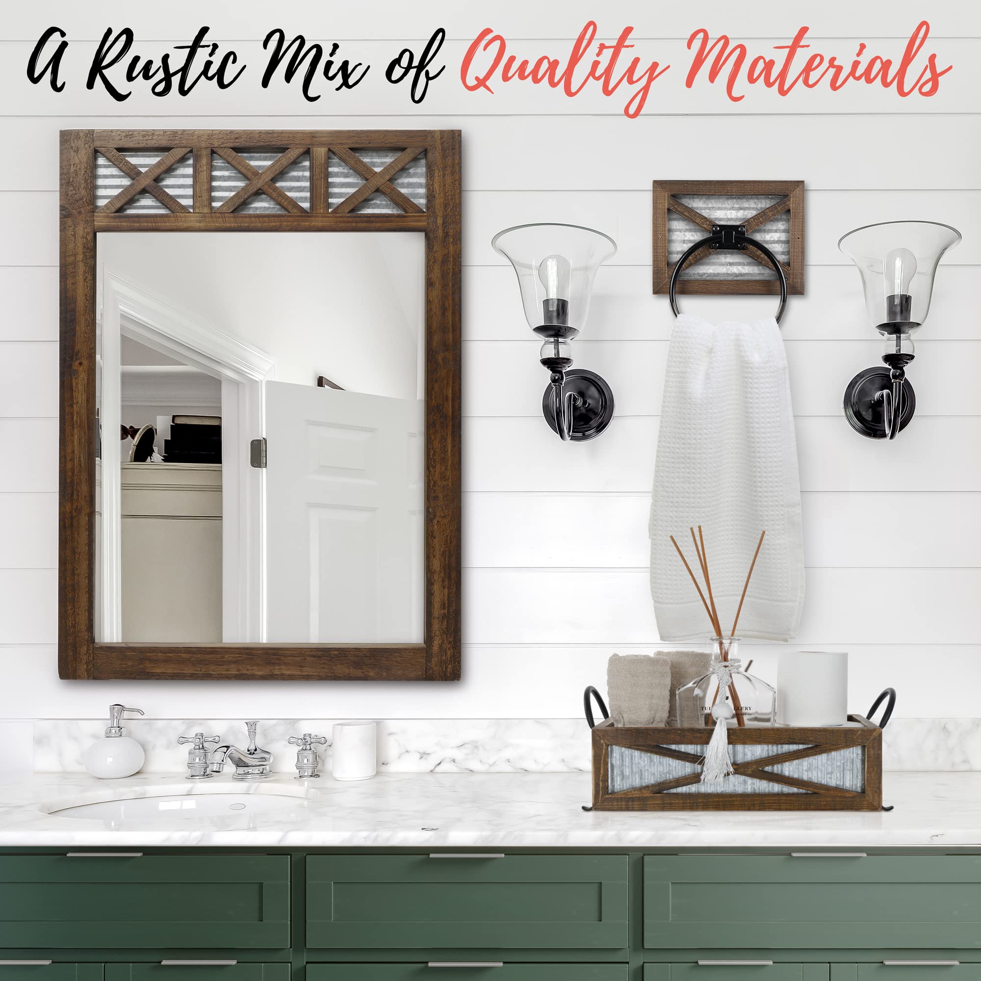 Autumn Alley Farmhouse Toilet Paper Basket For Back Of Toilet - Farmhouse Toilet Paper Holder, Organizer And Toilet Paper Basket