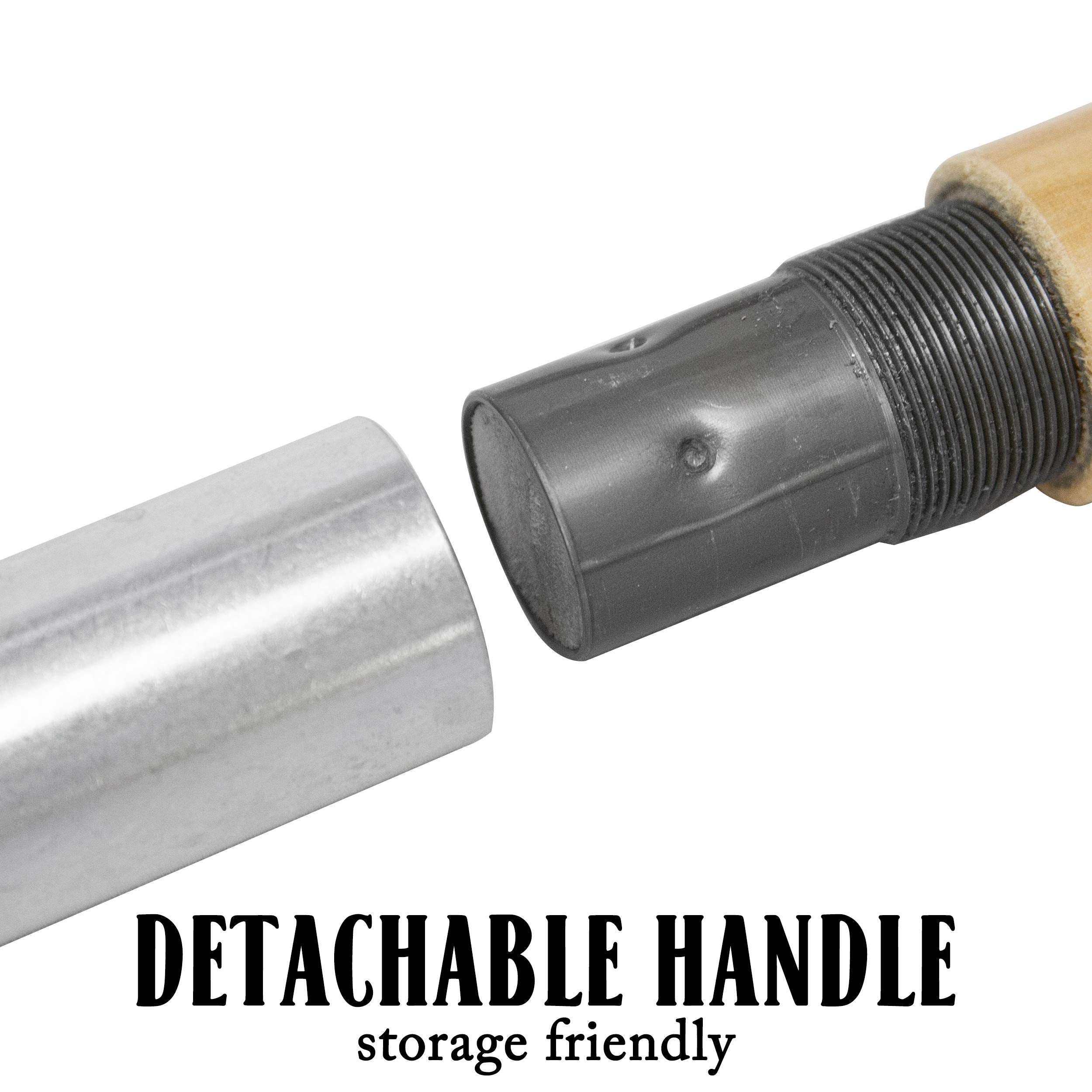 Chicago Brick Oven Aluminum Pizza Peel - Turning Pizza Paddle With Leather Strap And Detachable Wood Handle - Bakeware & Pizza O