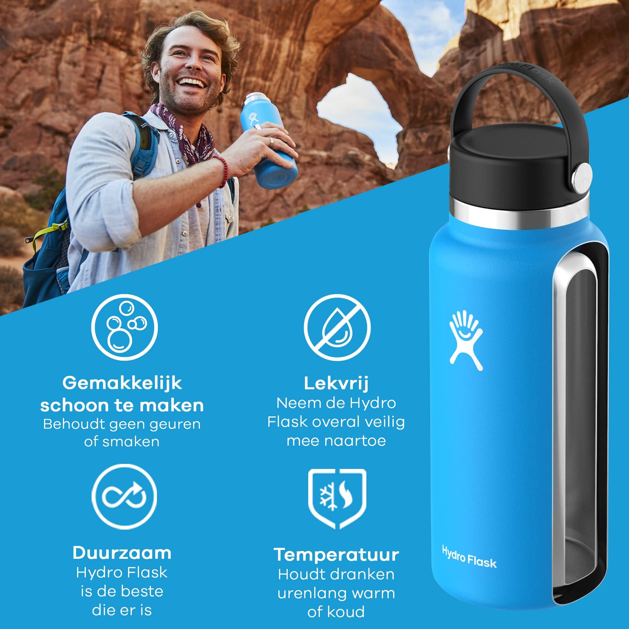 Hydro Flask Wide Flex Cap White 20 Oz