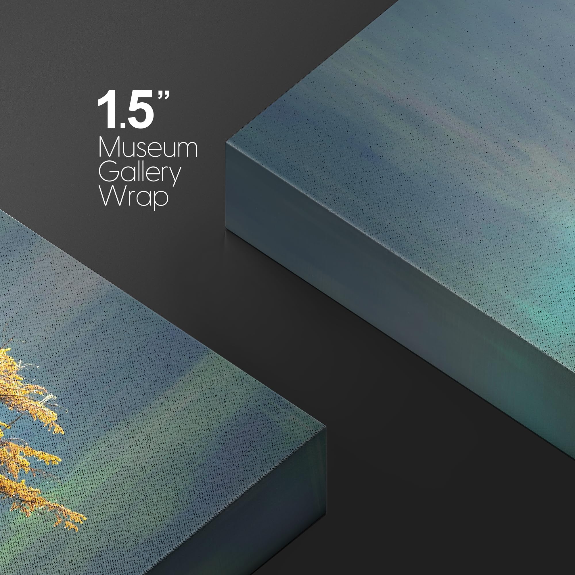 Wall26 Canvas Print Wall Art Peaceful Golden Lake At Sea With Reflection Nature Wilderness Photography Modern Art Rustic Scenic