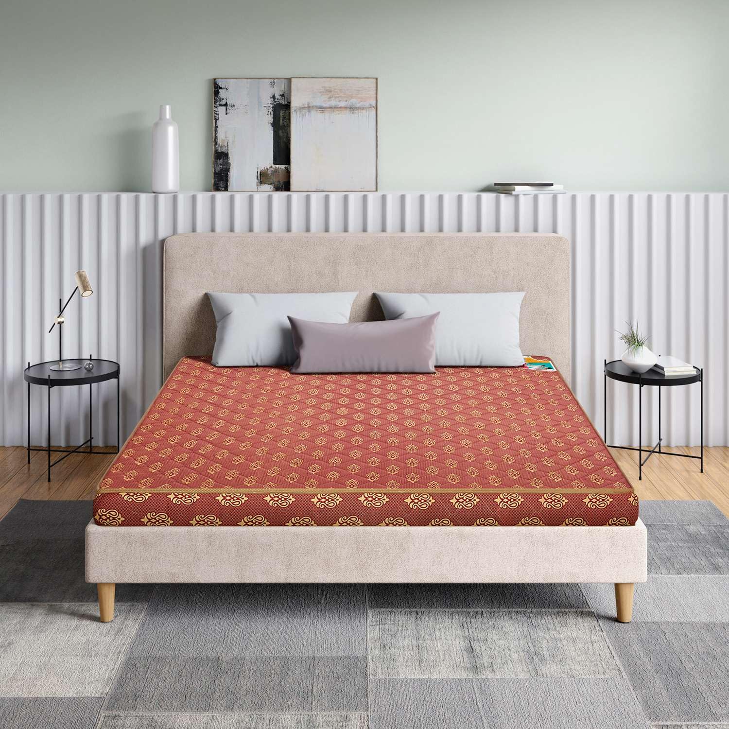 Interio by Godrej Vurv Queen Bed Foam Mattress (72 x 60 x 4 Inches), 1Year Warranty, PU Foam