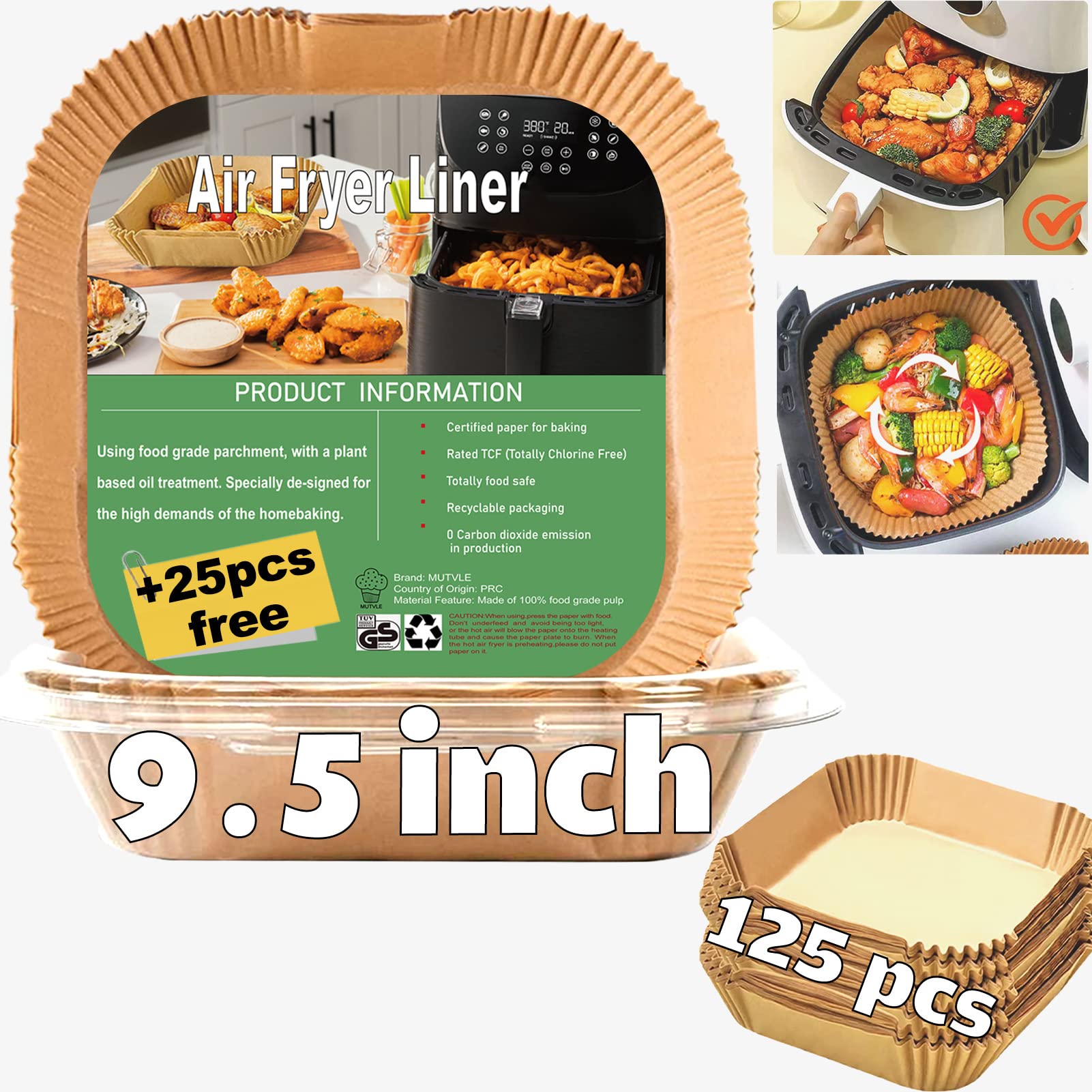 Liners For Air Fryer Basket, Xl Disposable Air Fryer Paper Liners For Power Xl, Chefman, Instant Pot Air Fryer Basket, Air Fryer