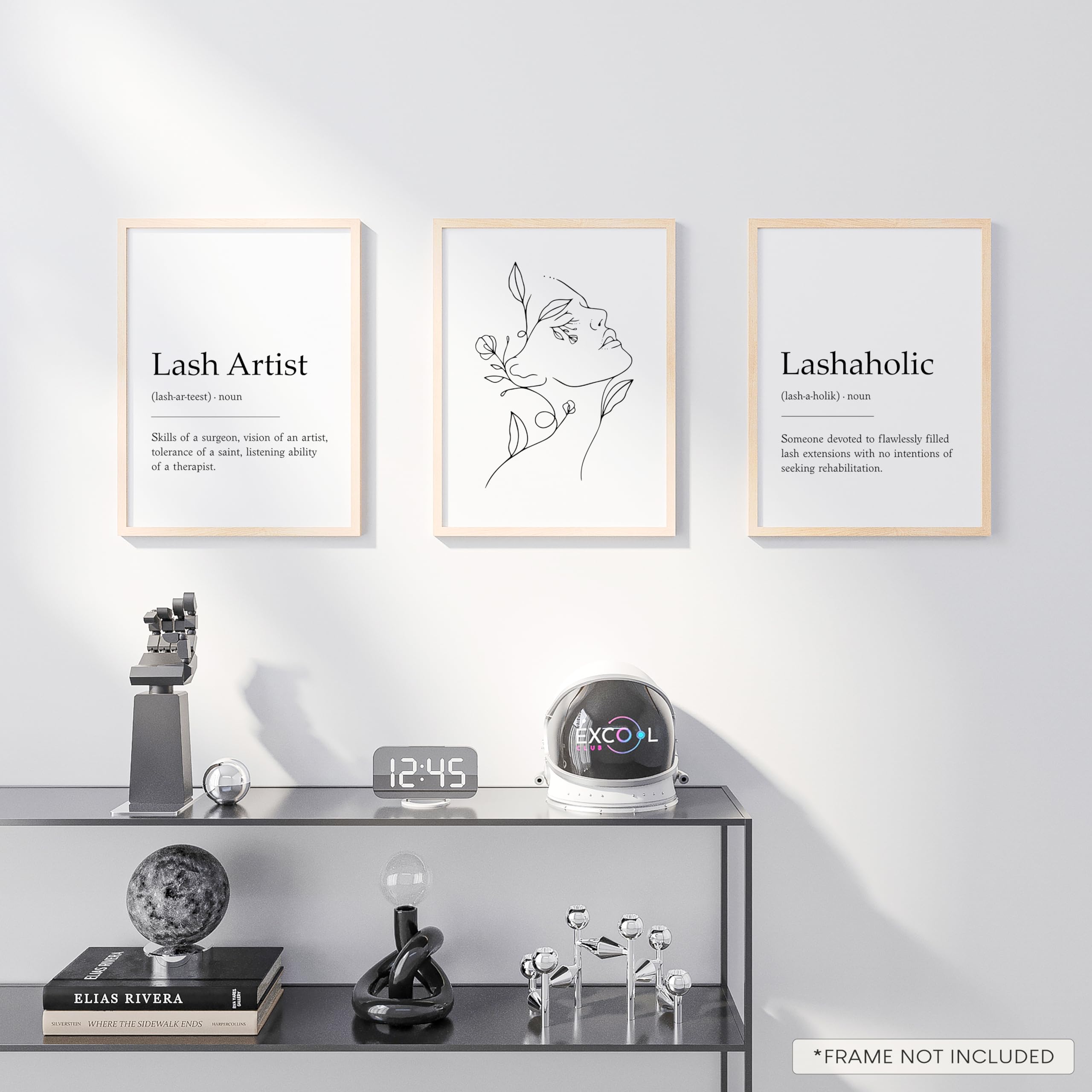 Excool Club Lash Decor - 12X16 Lash Decorations For Salon Room, Eyelash Wall Decor, Lash Artist Definition Poster, Eyelash Pictu