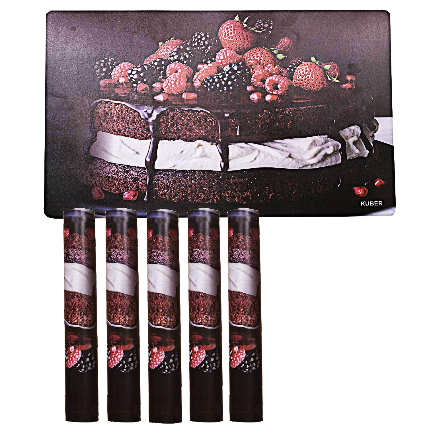 Kuber Industries Pvc 6 Pieces Dining Table Placemat Set (Brown) -Ctltc011137