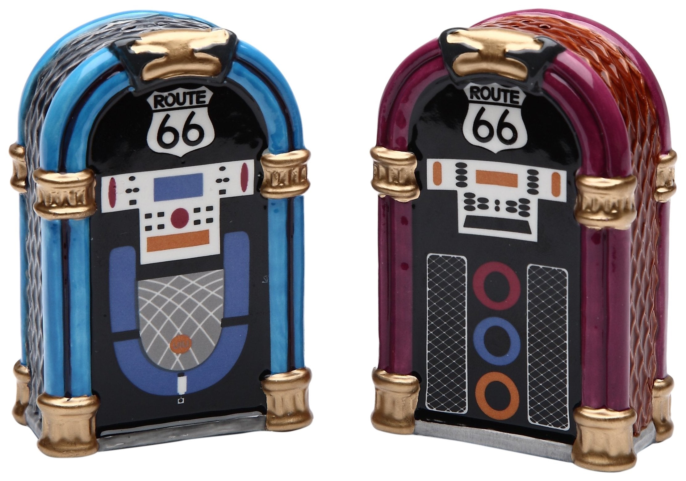 Stealstreet Ss-Cg-61826, 2.88 Inch Blue And Purple Jukebox Set Salt And Pepper Shakers