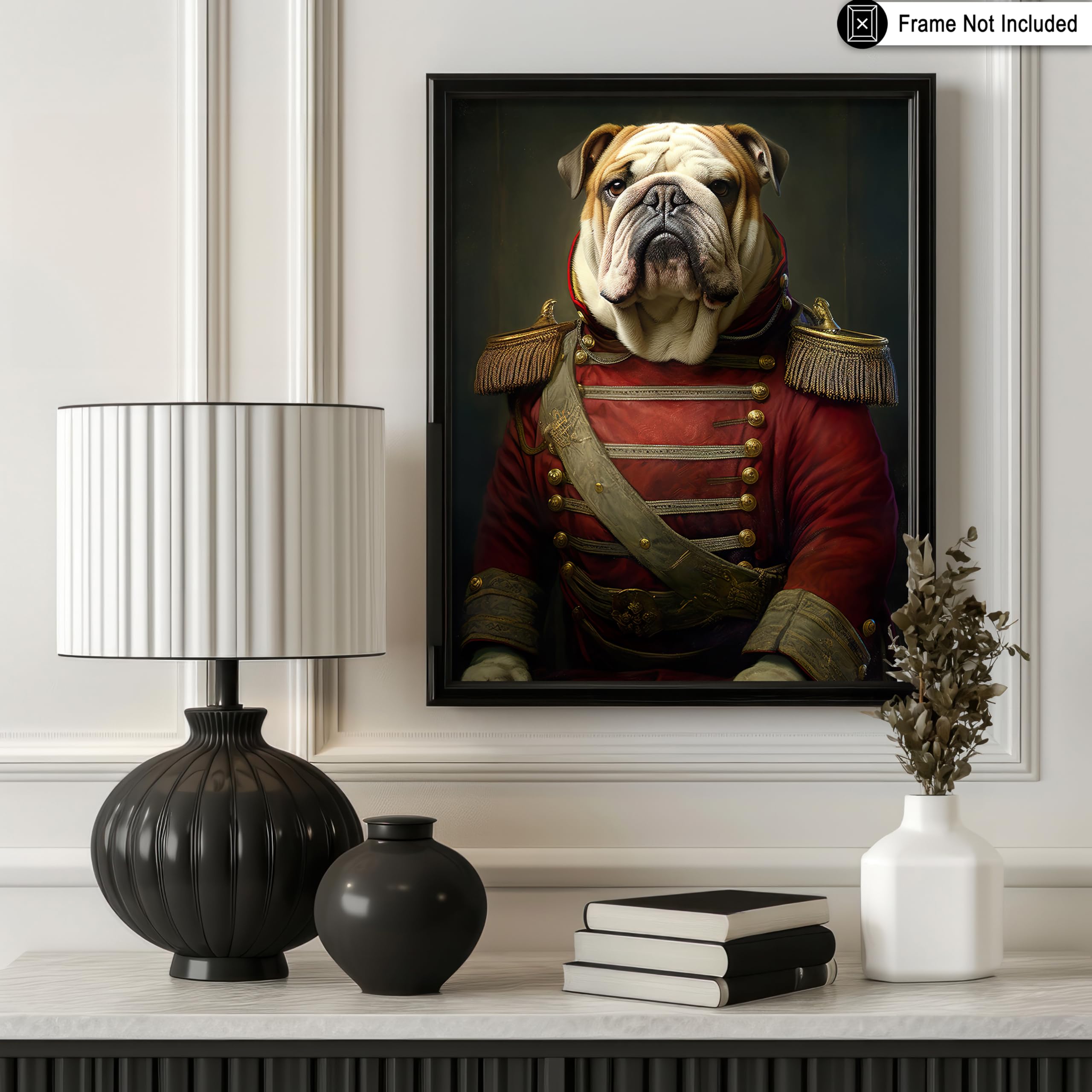 Poster Master Aristocratic Bulldog Poster - Dog Print - Renaissance Art - Dog Breed Art - Gift For Men, Women & Animal Lover - F