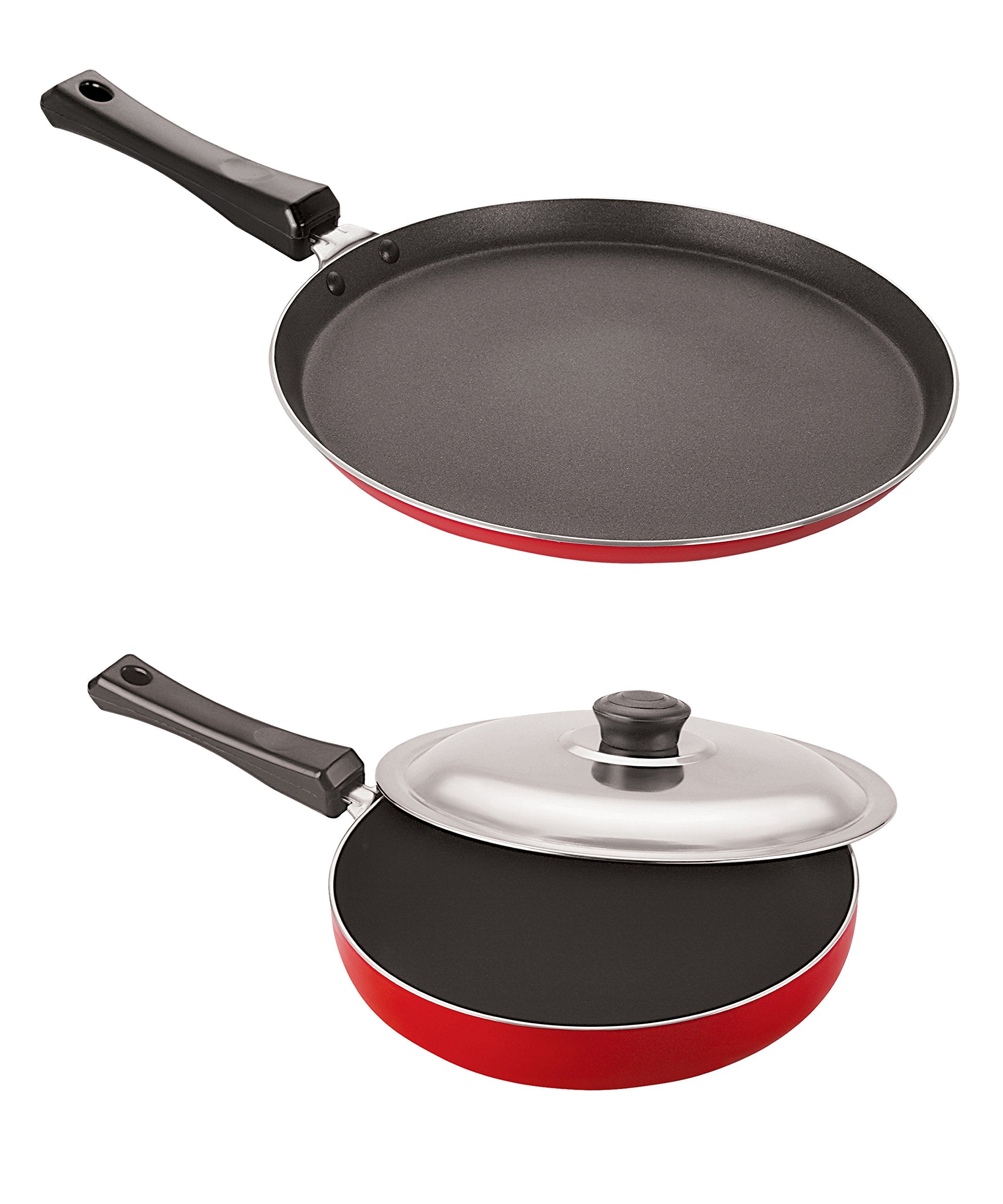 Nirlon NonStick Aluminium Gas Compatible Cookware Combo Set With Bakelite Handle