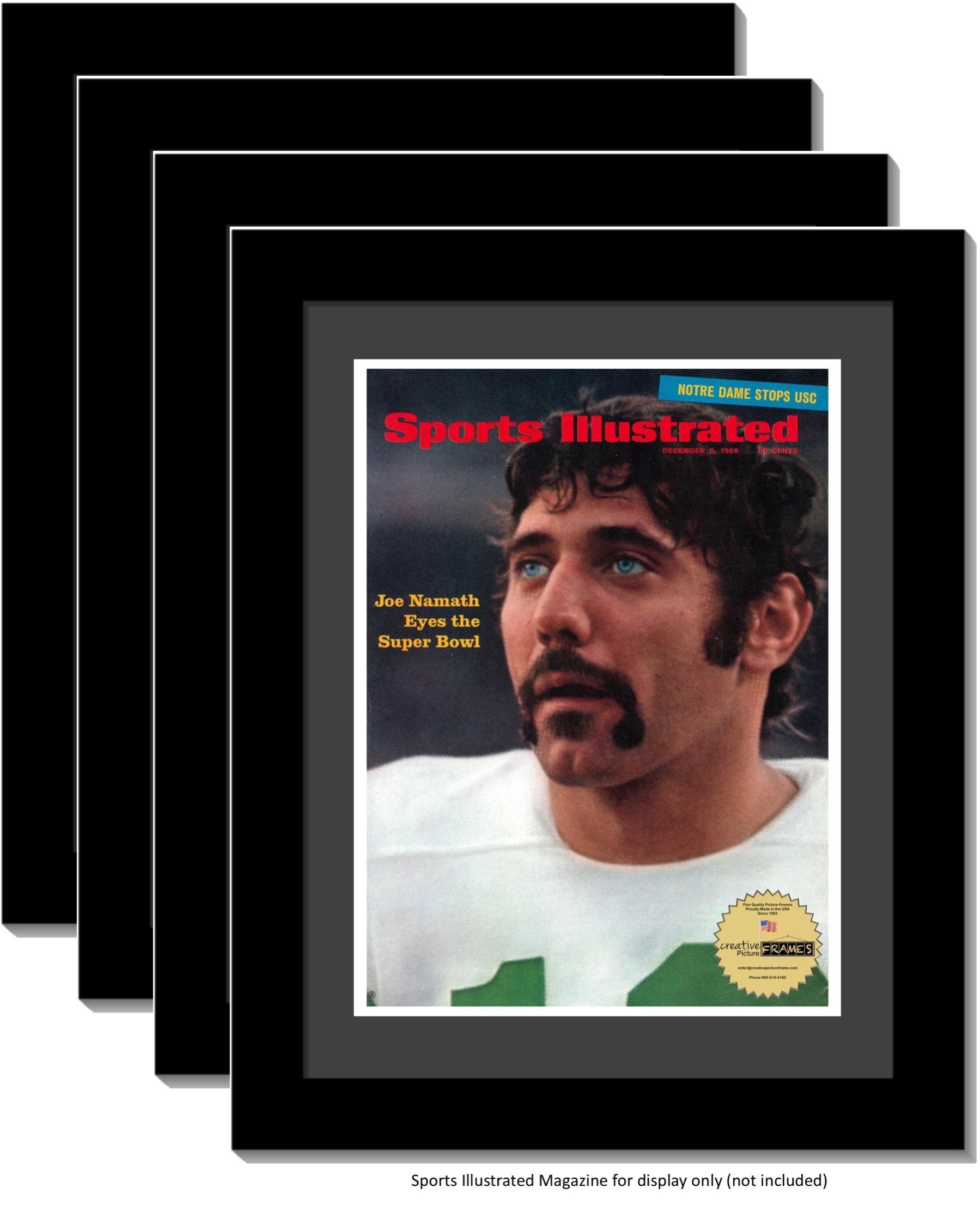 CreativePF [4pk1114bk-b] Collectors Edition Sports Illustrated Frame, Displays Up to 1970 Magazines Measuring 8 1/4 by 11-inches