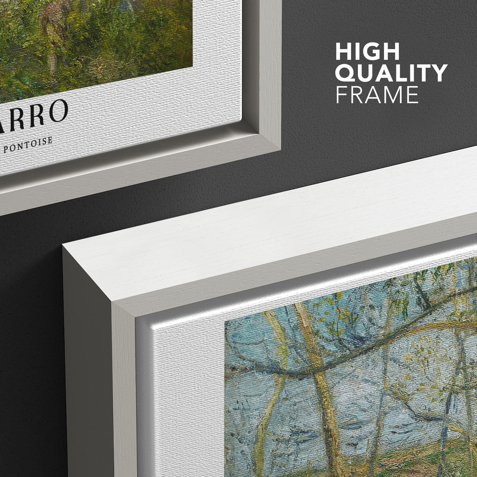 Wall26 Framed Canvas Print Wall Art Wooded Landscape At Pontoise By Pissarro Historic Classical Illustrations Fine Art Decorativ