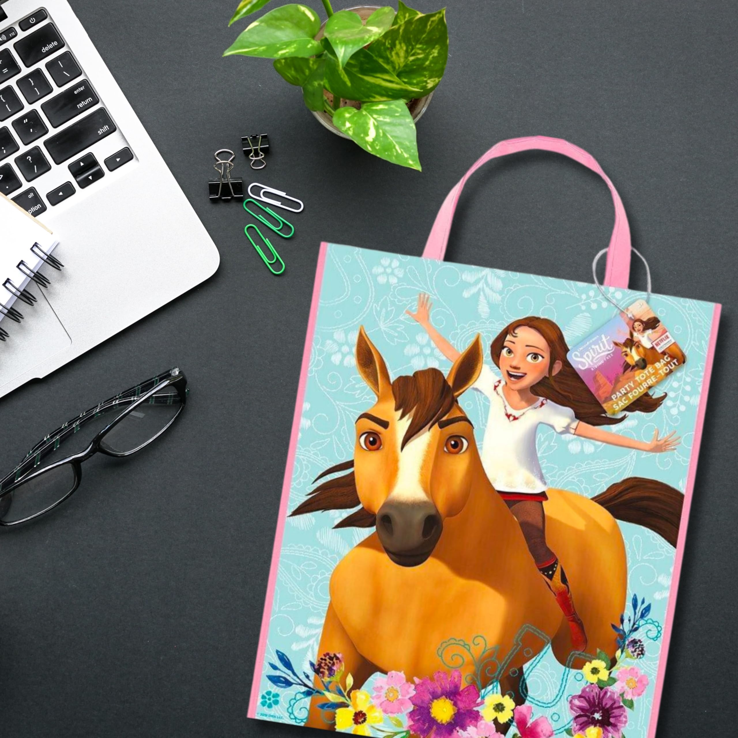 Spirit Riding Free Plastic Tote Bag - 13'' X 11'', 1 Pc