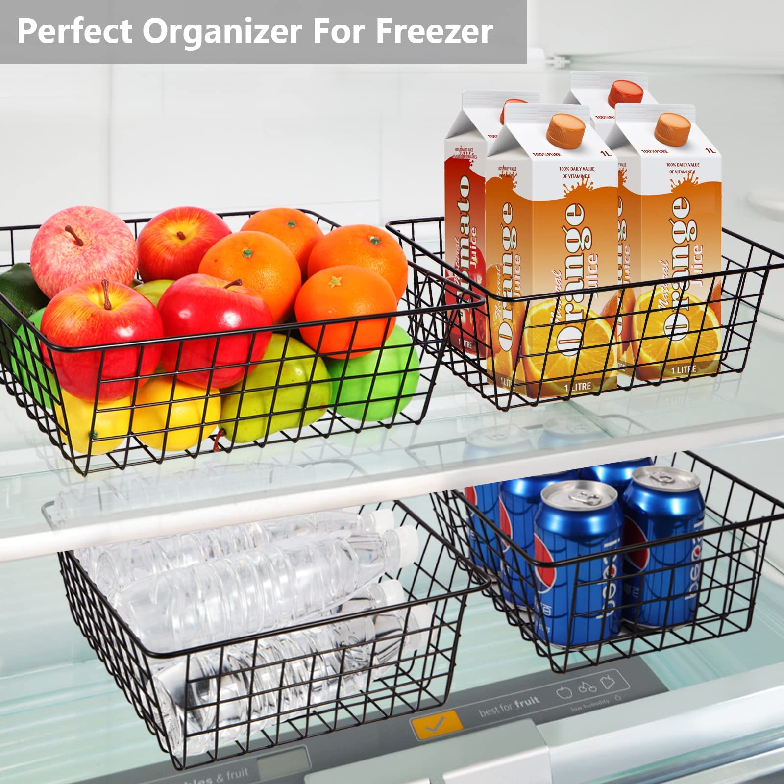 Pantry Baskets Pantry Organization And Storage 4 Pack Large Wire Baskets For Organizing Pantry Storage Bins Wire Basket For Stor