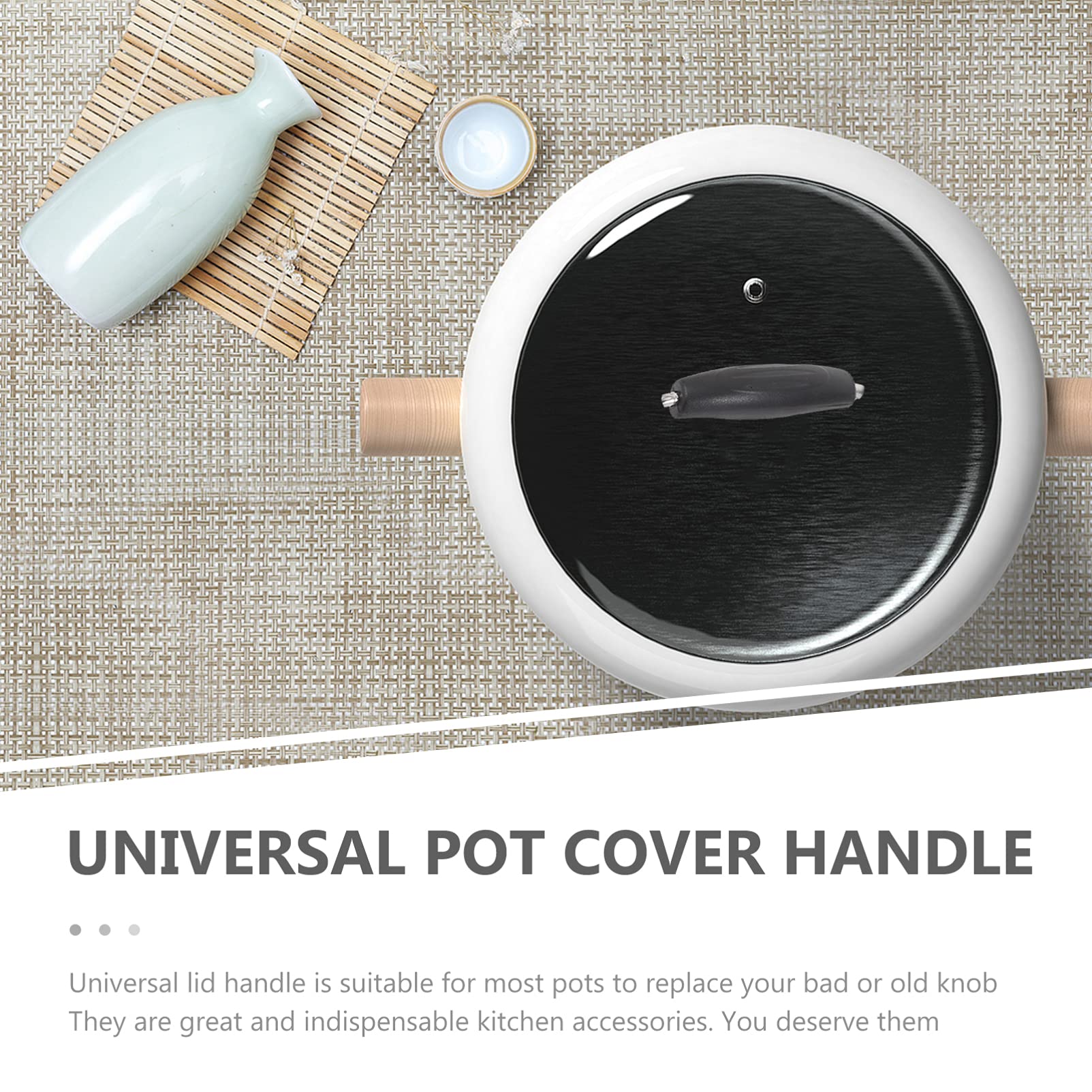 3Pcs Pot Lid Handles Stainless Steel Pot Lid Top Grip Knob Universal Cookware Lid Cover Knob Replacement