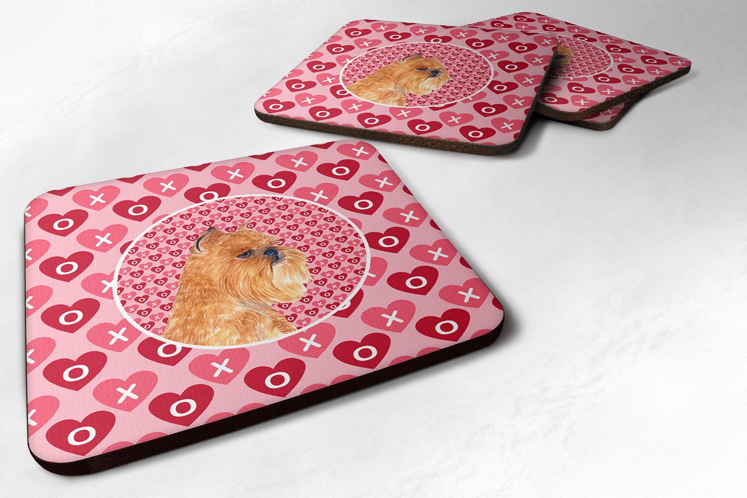Carolines Treasures Brussels Griffon Foam Coasters (Set of 4), 3.5 H x 3.5 W, Multicolor