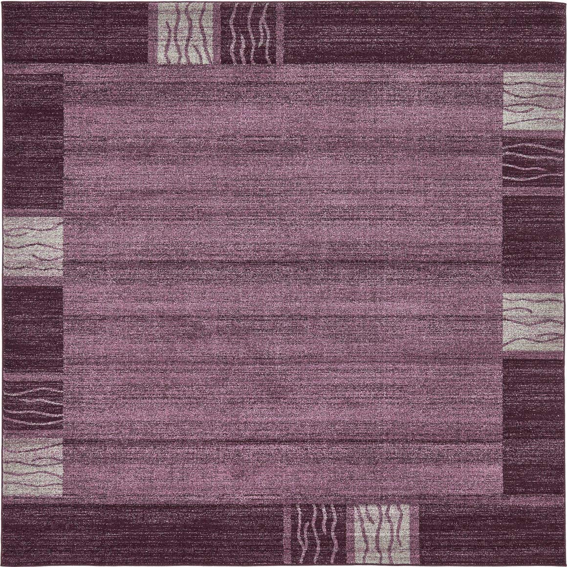 Unique Loom Del Mar Collection Area Rug - Sarah (7 10 Square, Violet/ Purple)