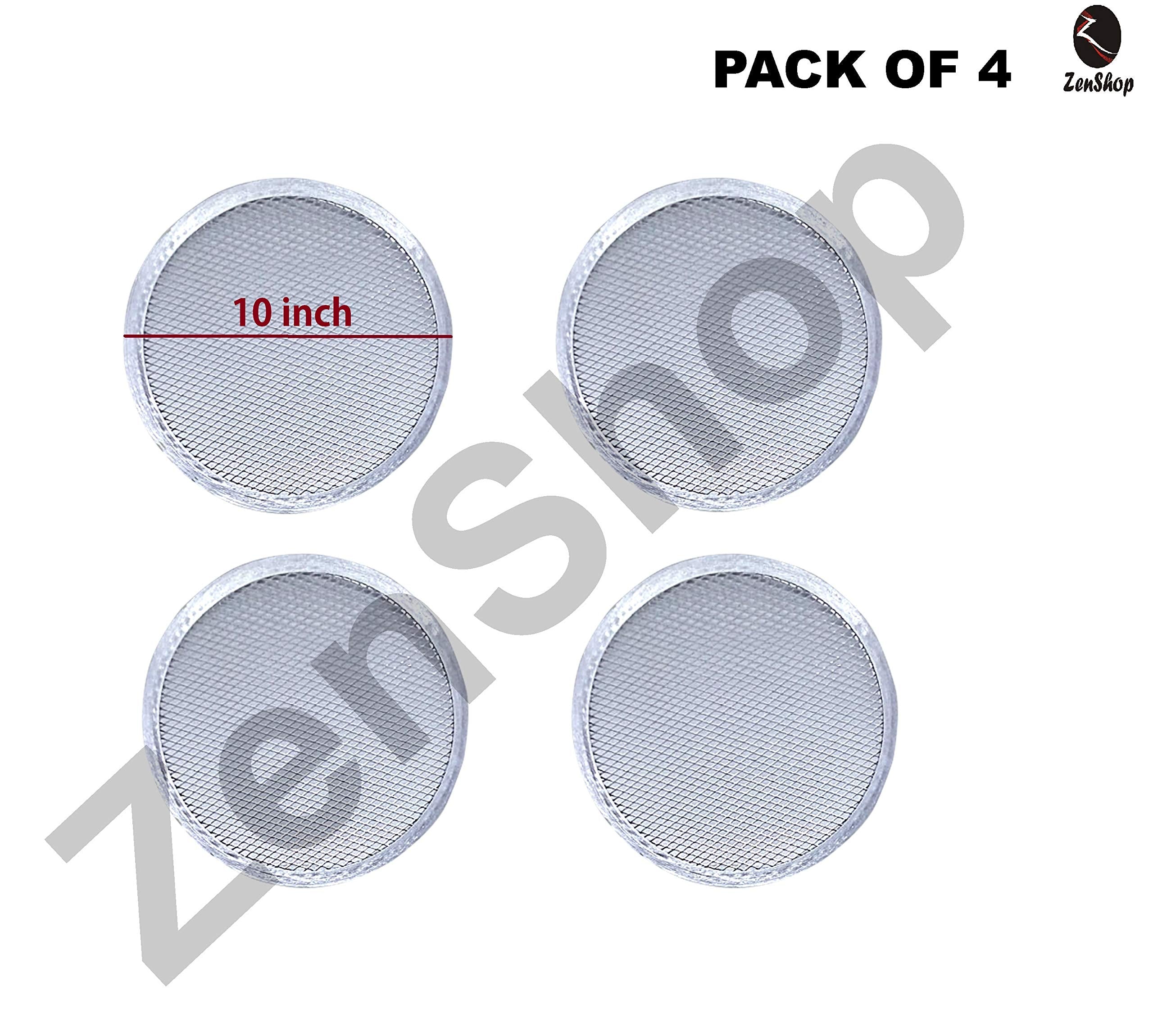 Zenshop Diameter 10 Inch Pure Aluminium Pizza Screen. (Set Of 4 Piece)