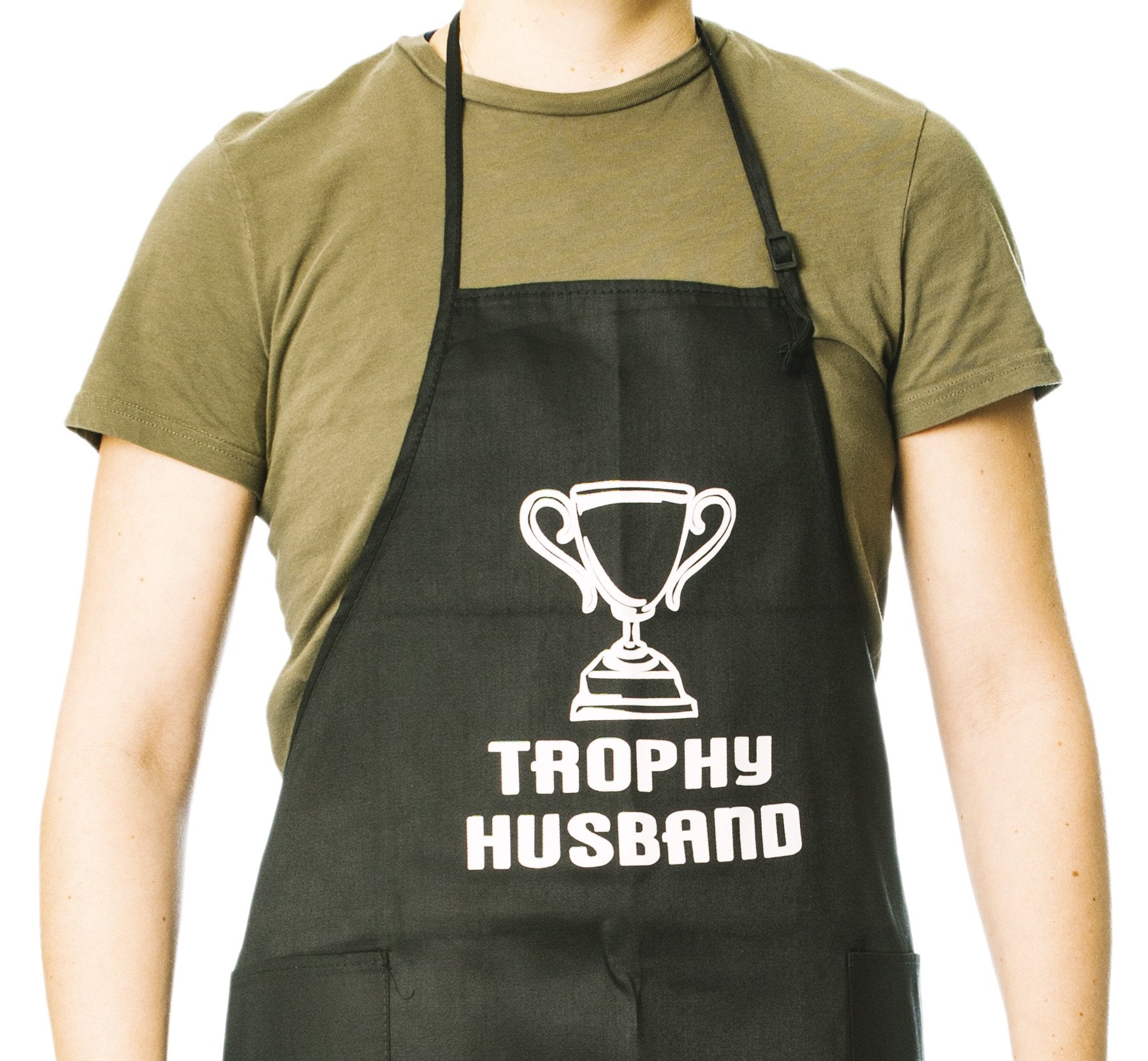 Funny Guy Mugs Trophy Husband Adjustable Apron With Pockets  Funny Apron  Perfect For Kitchen Bbq Grilling Barbecue Cooking